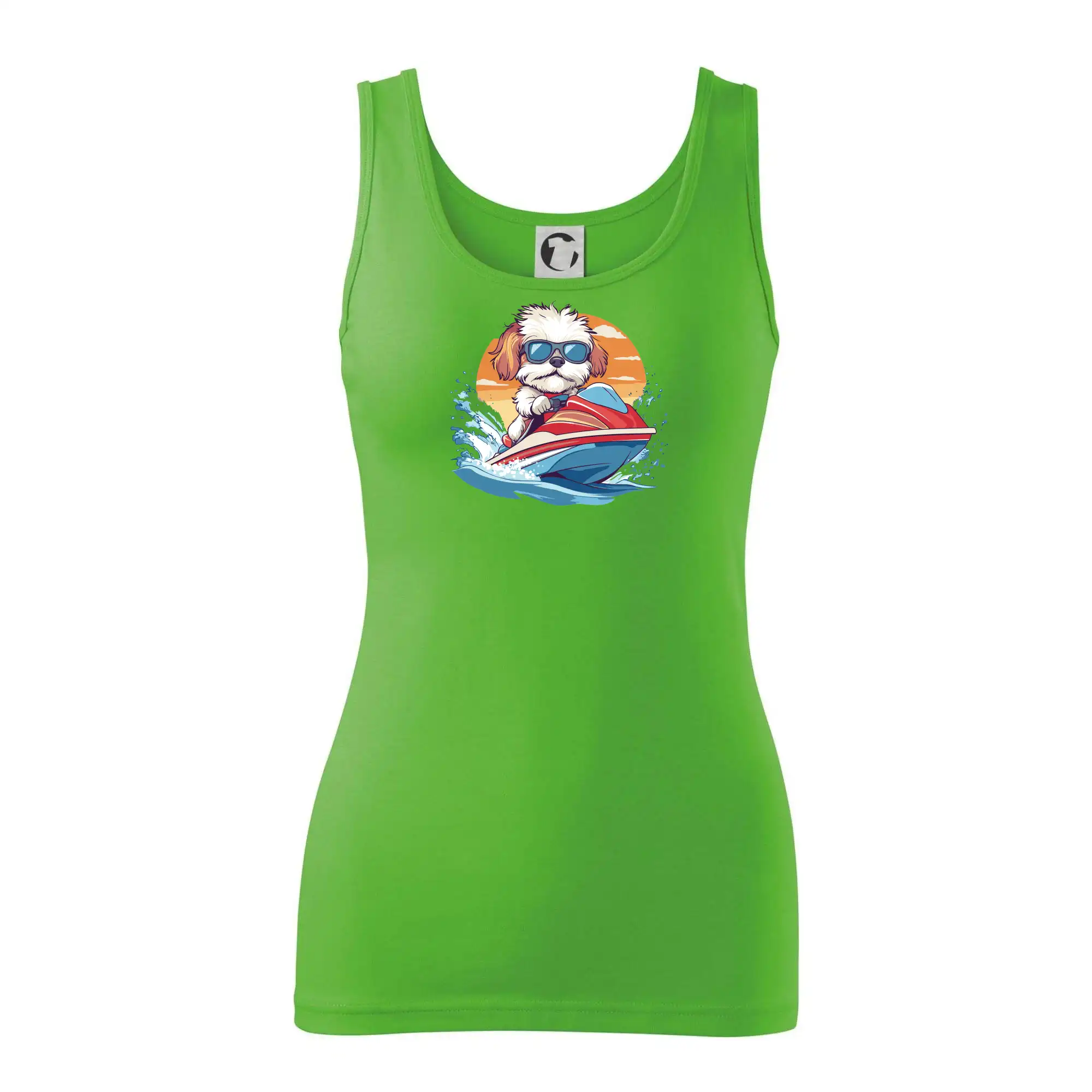 Bišonek na vodním skútru