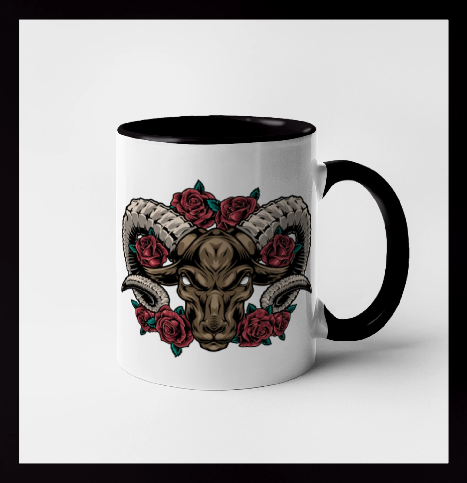 Hlava berana s růžemi