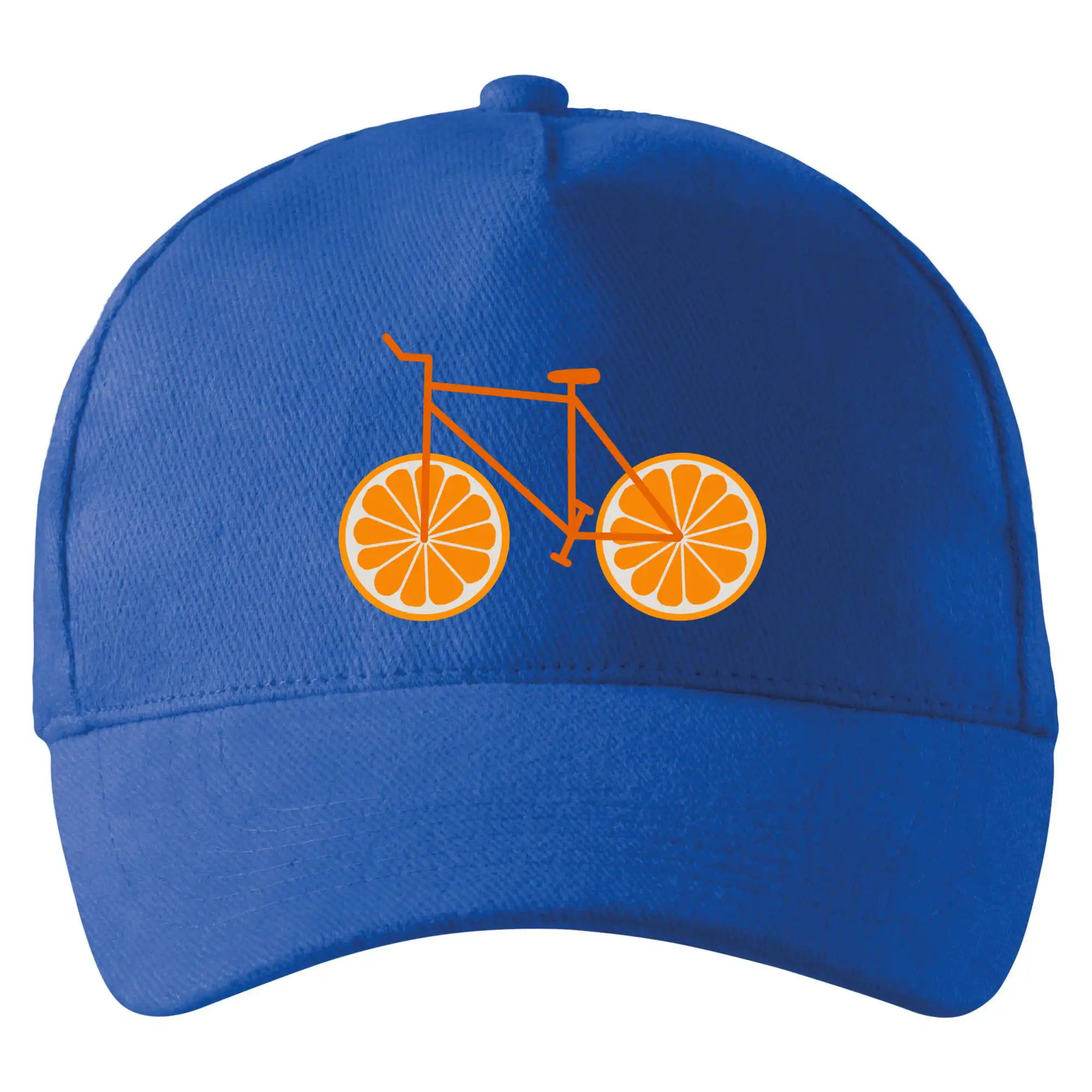 Tričko ako darček pre cyklistu - Bicykel pomaranč - Šiltovka so zahnutým šiltom a mosaznou sponou