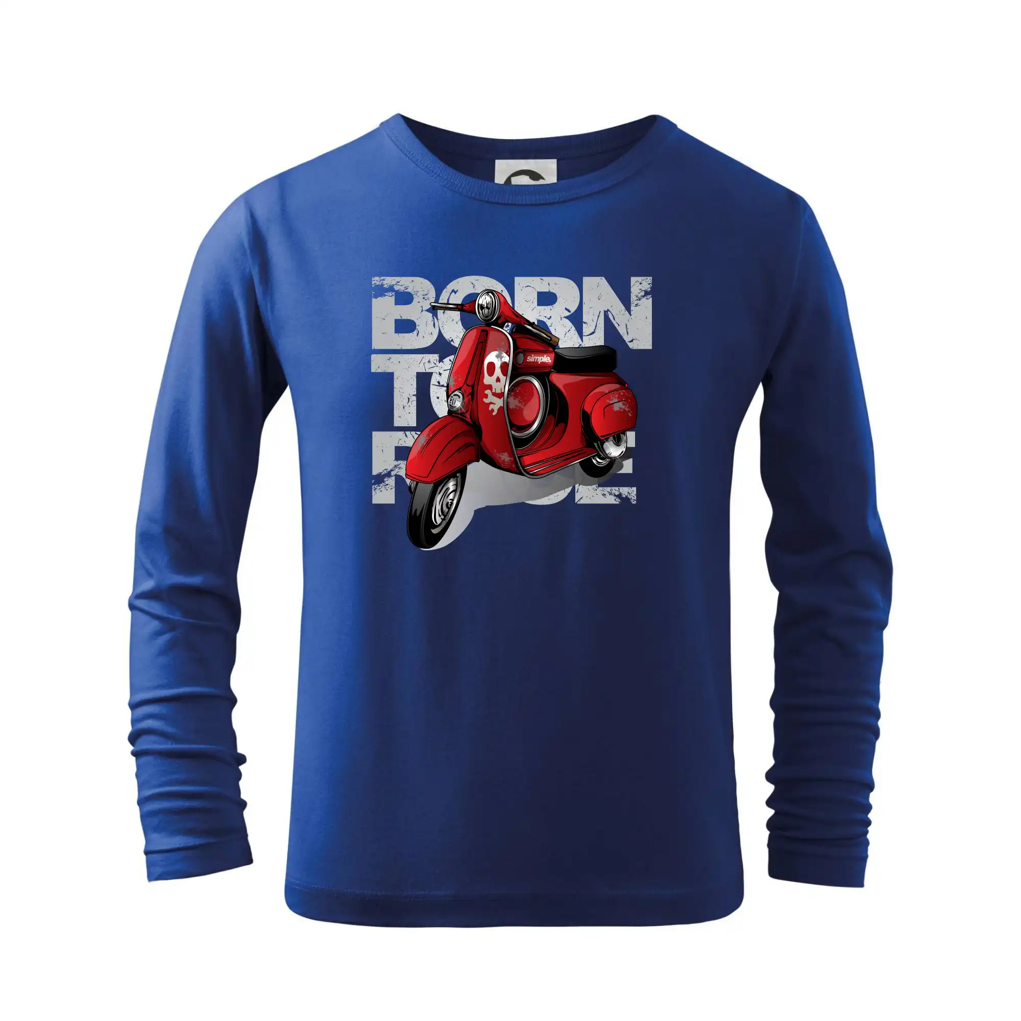 Tričká pre motorkárov¨ - Scooter born to ride red - Tričko detské Long Sleeve