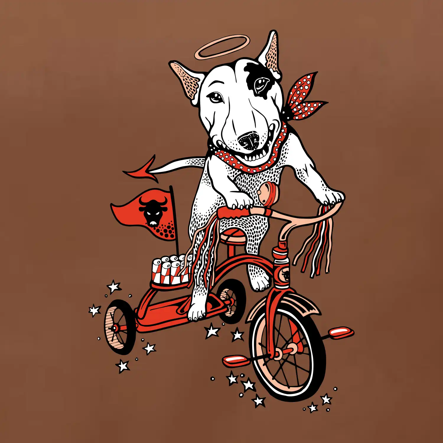 Bull terier anděl (Pecka design)