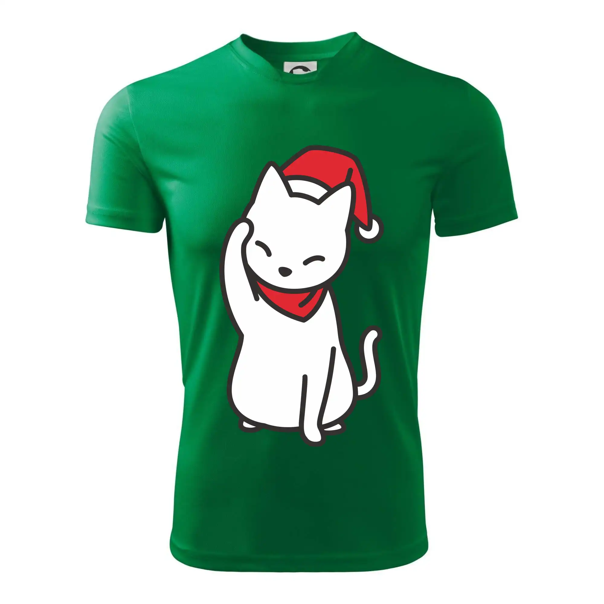 Vánoční kočka mávající