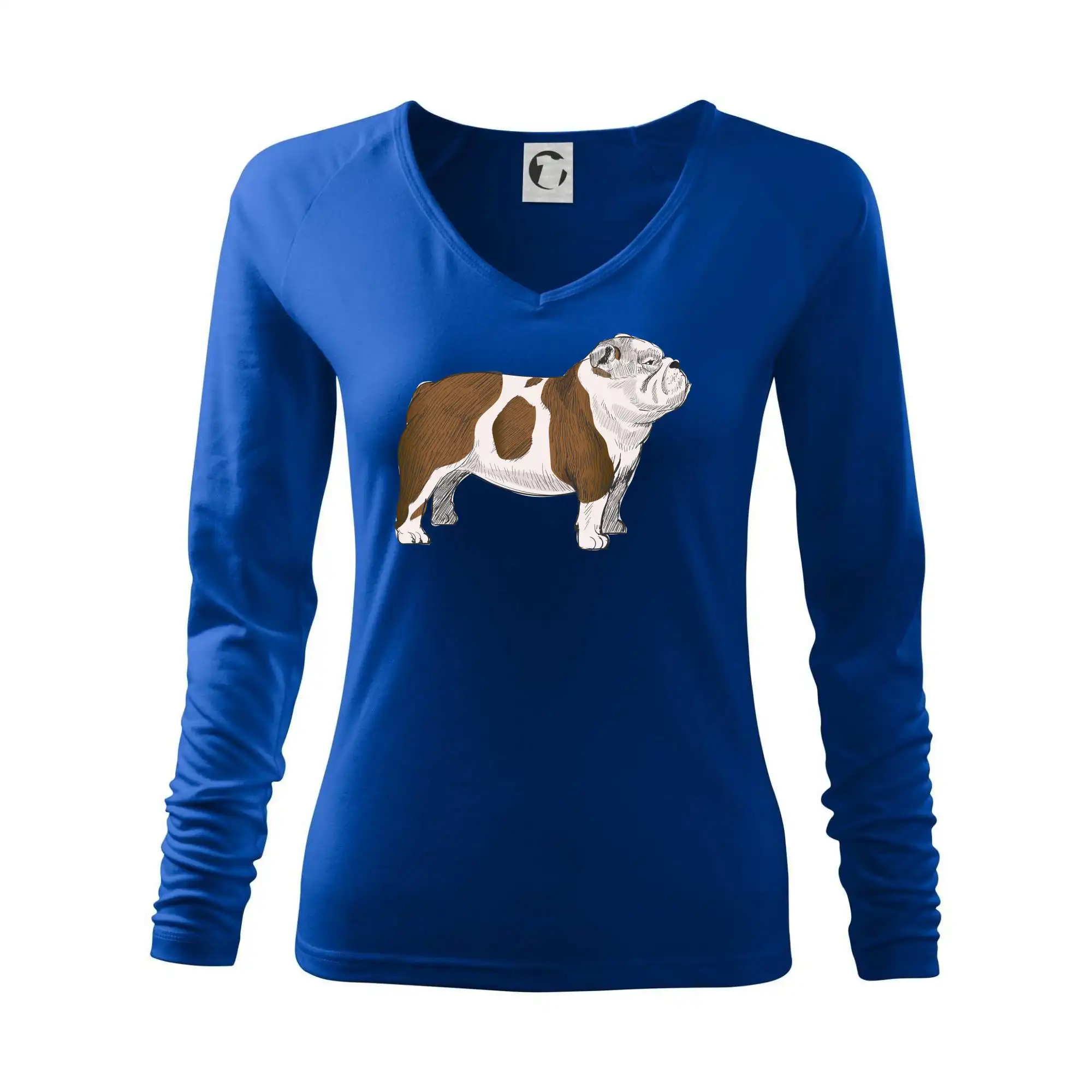 Ostatné psie plemená - Vintage English bulldog - Tričko dámske Elegance