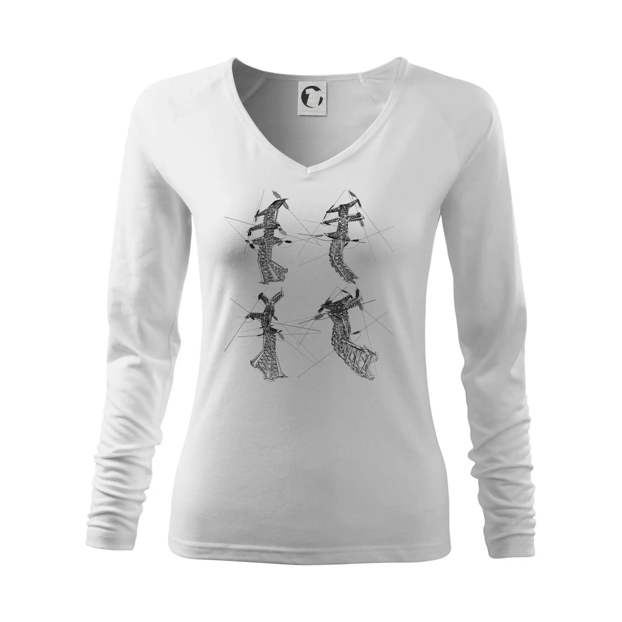 Zkroucený stožár vysokého vedení