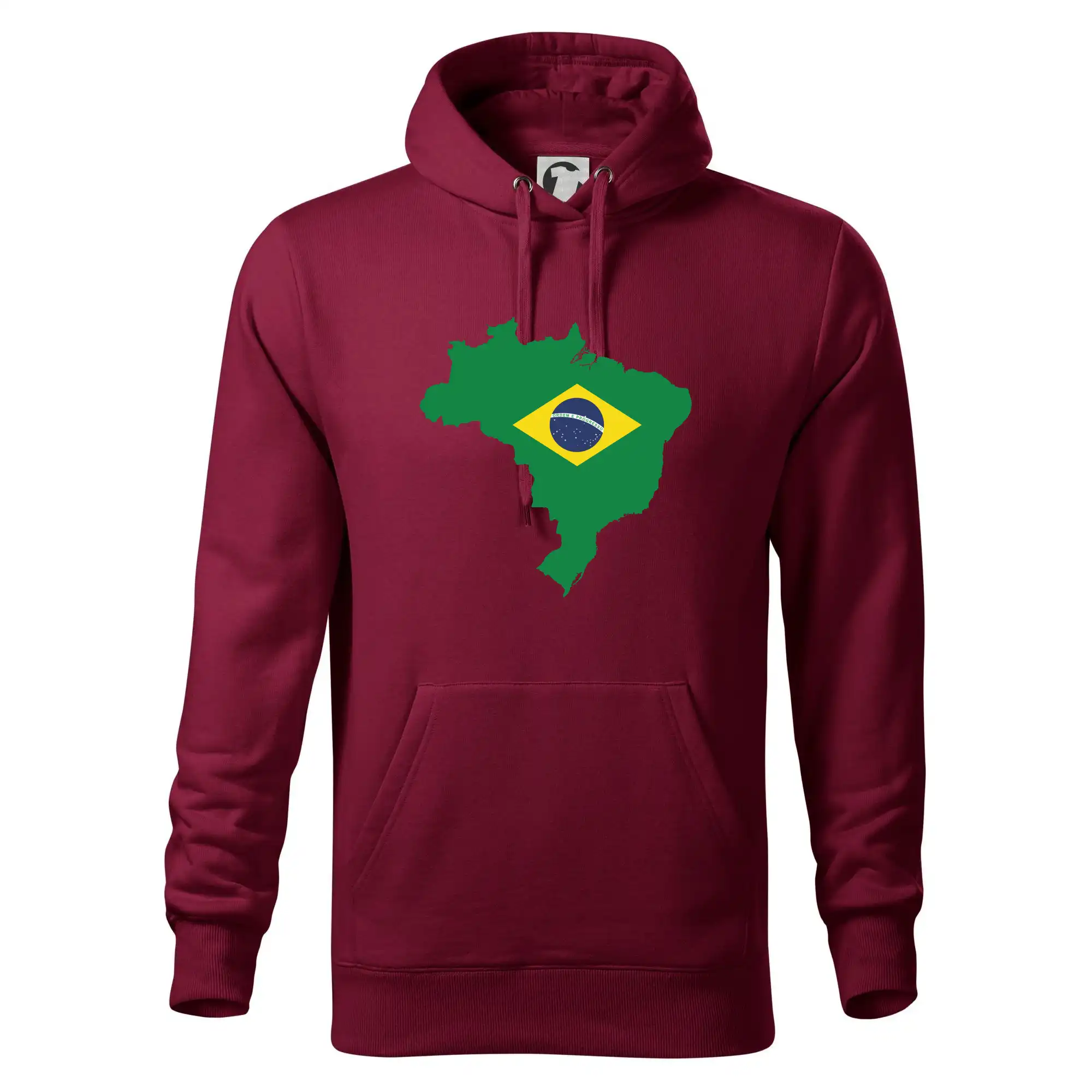 Brazílie vlajka v mapě