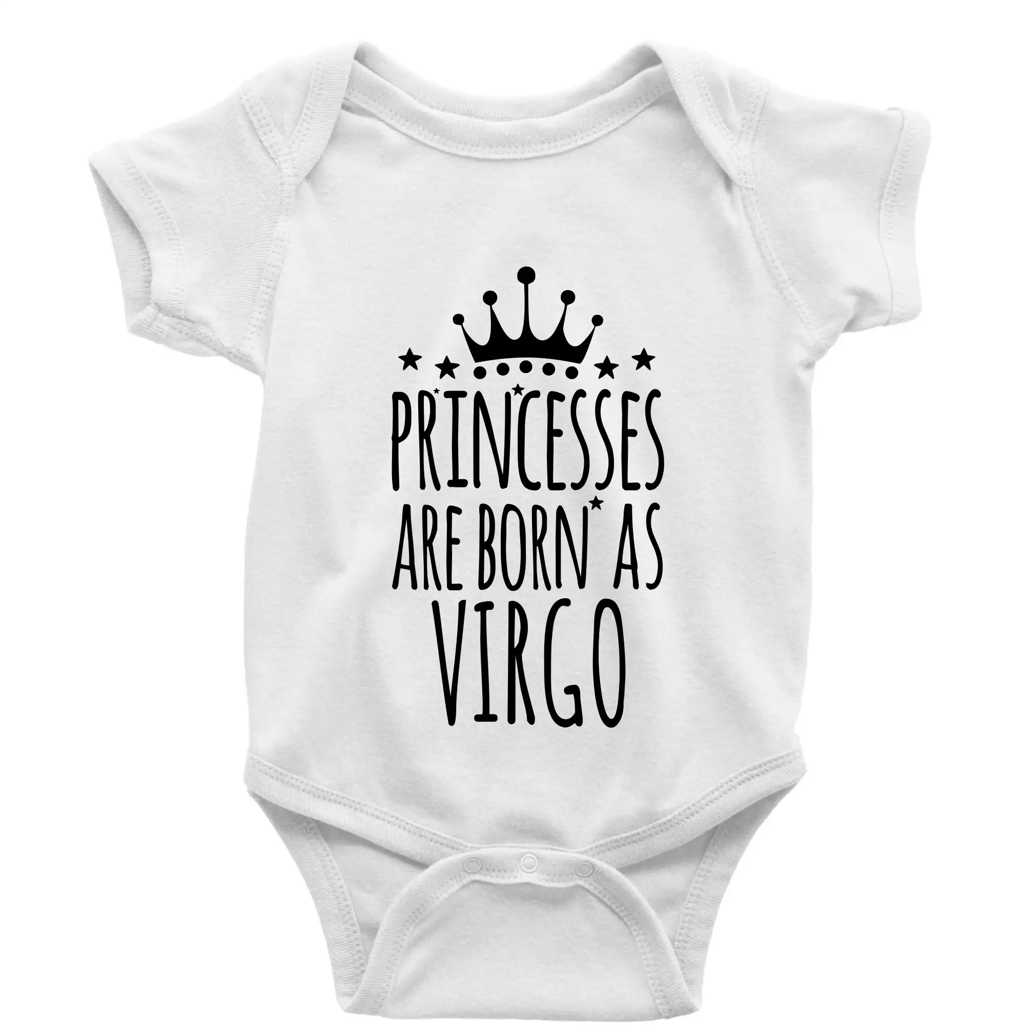 Tričká panna - Princesses are born as Virgo - Panna - Body dojčenské s krátkym rukávom
