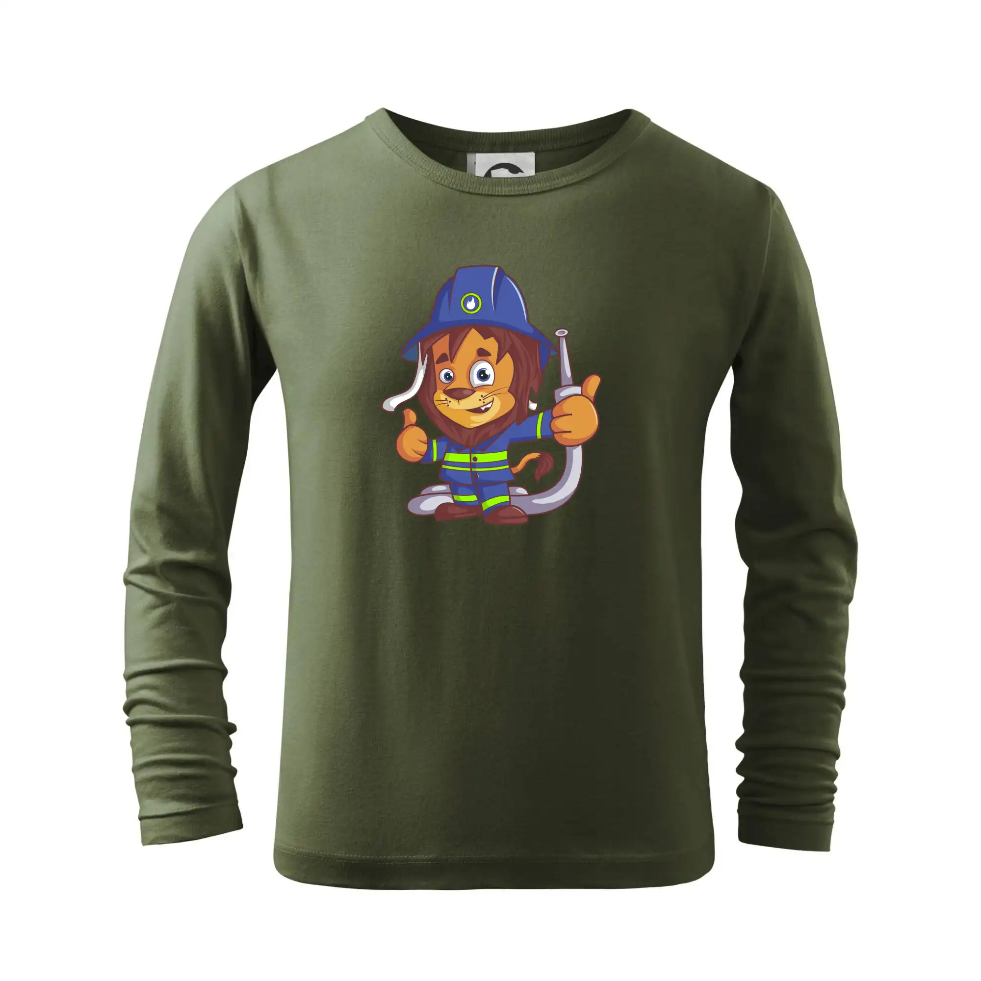 Originálne tričká pre hasičov - Hasič levíček - Tričko detské Long Sleeve