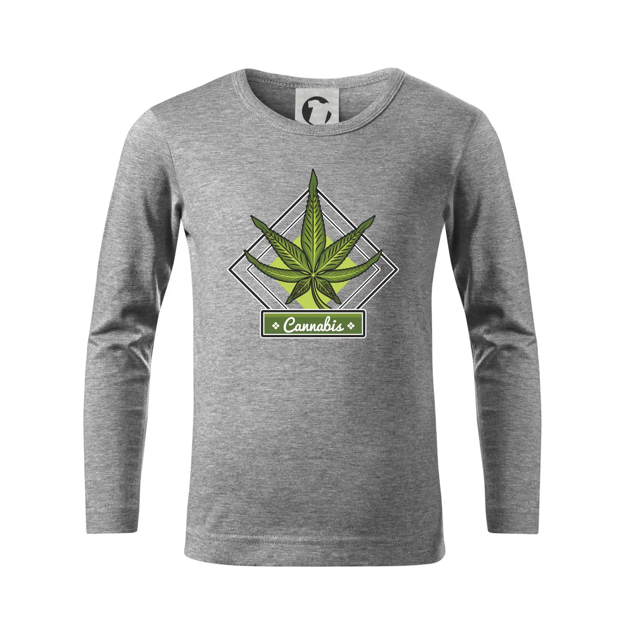 Tričká pre pohodový ľudí - Cannabis list kosoštvorec - Tričko detské Long Sleeve