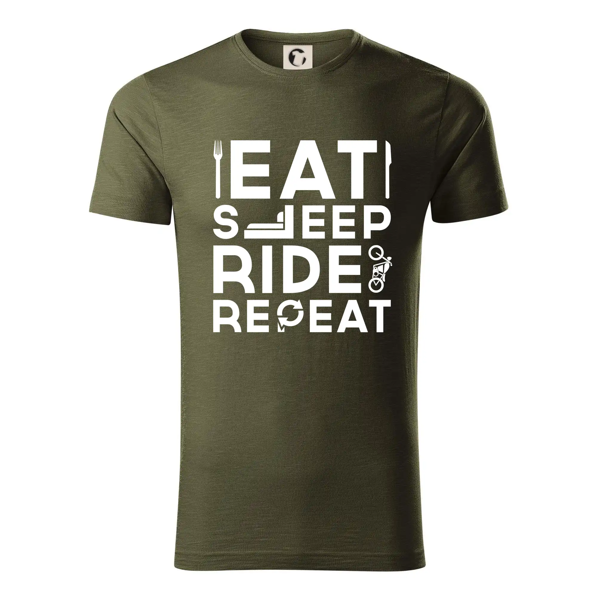 Eat sleep repeat - Eat sleep ride moto - Tričko z organickej bavlny