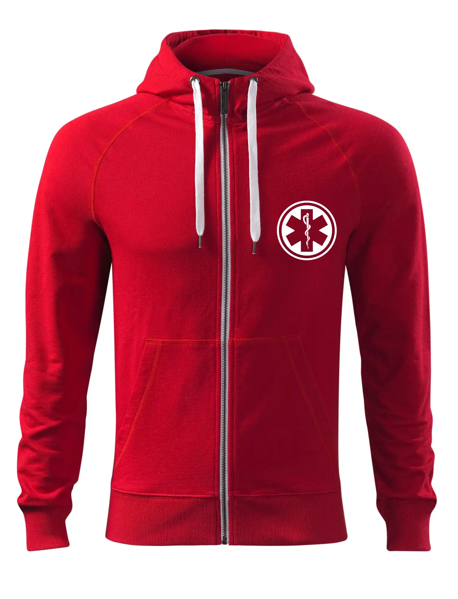 Tričká a mikiny pre záchranárov a lekárov - Kvalitné oblečenie pre zdravotníkov - Rescue logo samostatné guľaté - Mikina Voyage  - 100% bavlna