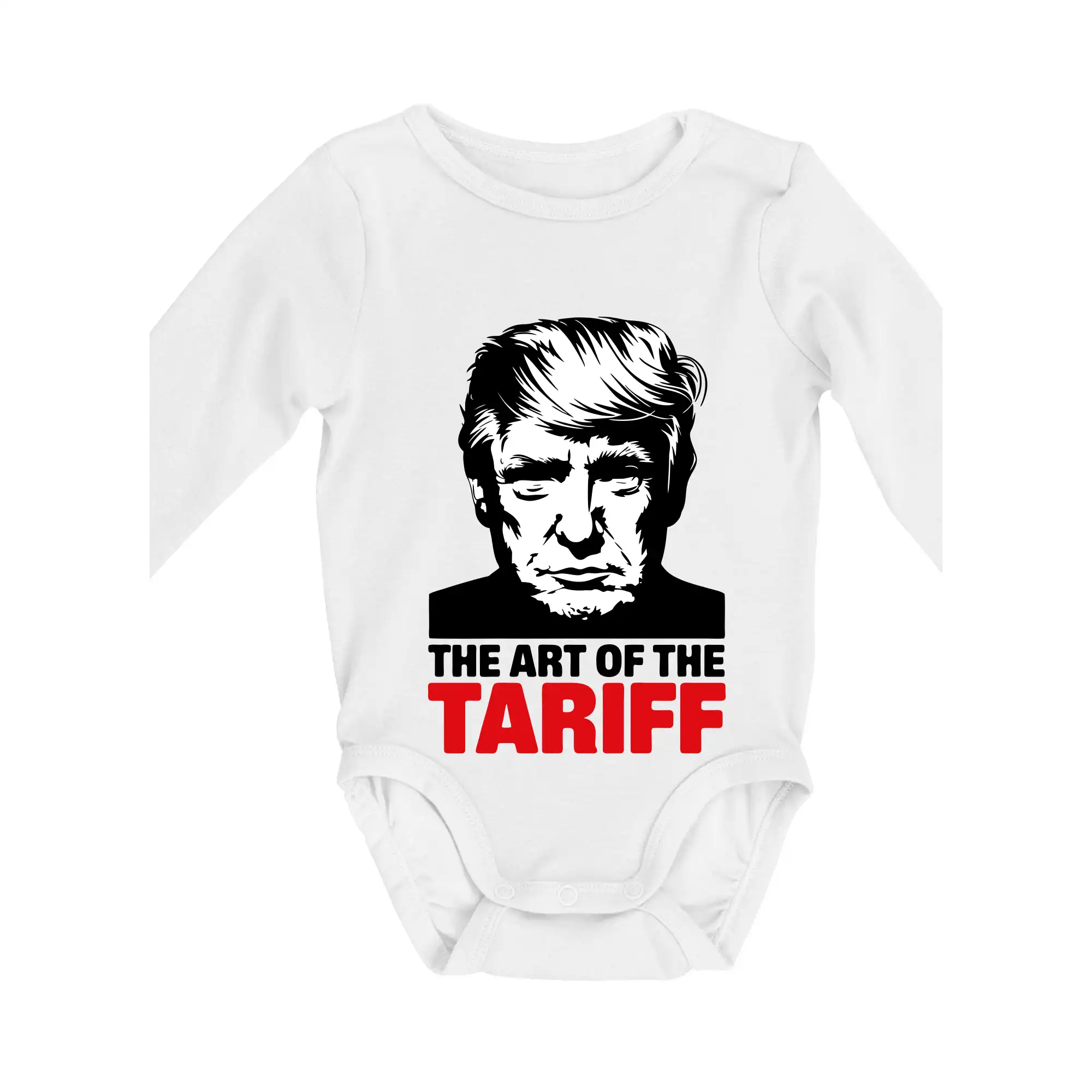Politické tričká - Trump The art of the tariff - Body dojčenské s dlhým rukávom