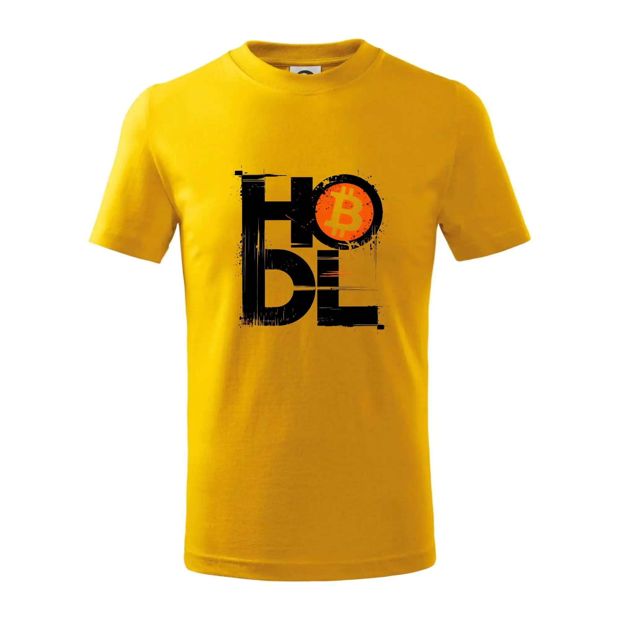 Hodl velký nápis a logo BTC - Tričko detské bavlnené