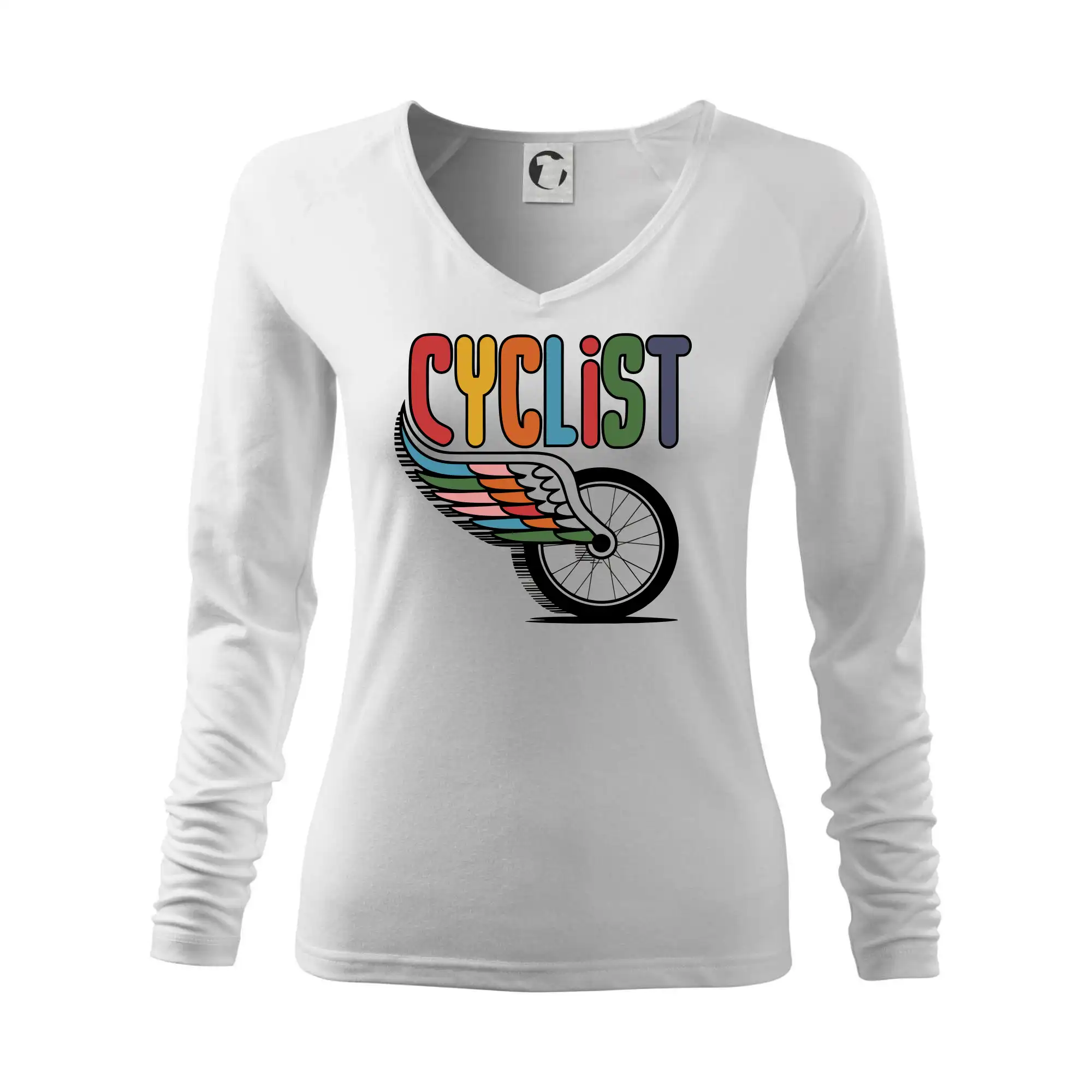 Tričko ako darček pre cyklistu - Cyclist - bicykel a krídlo - Tričko dámske Elegance
