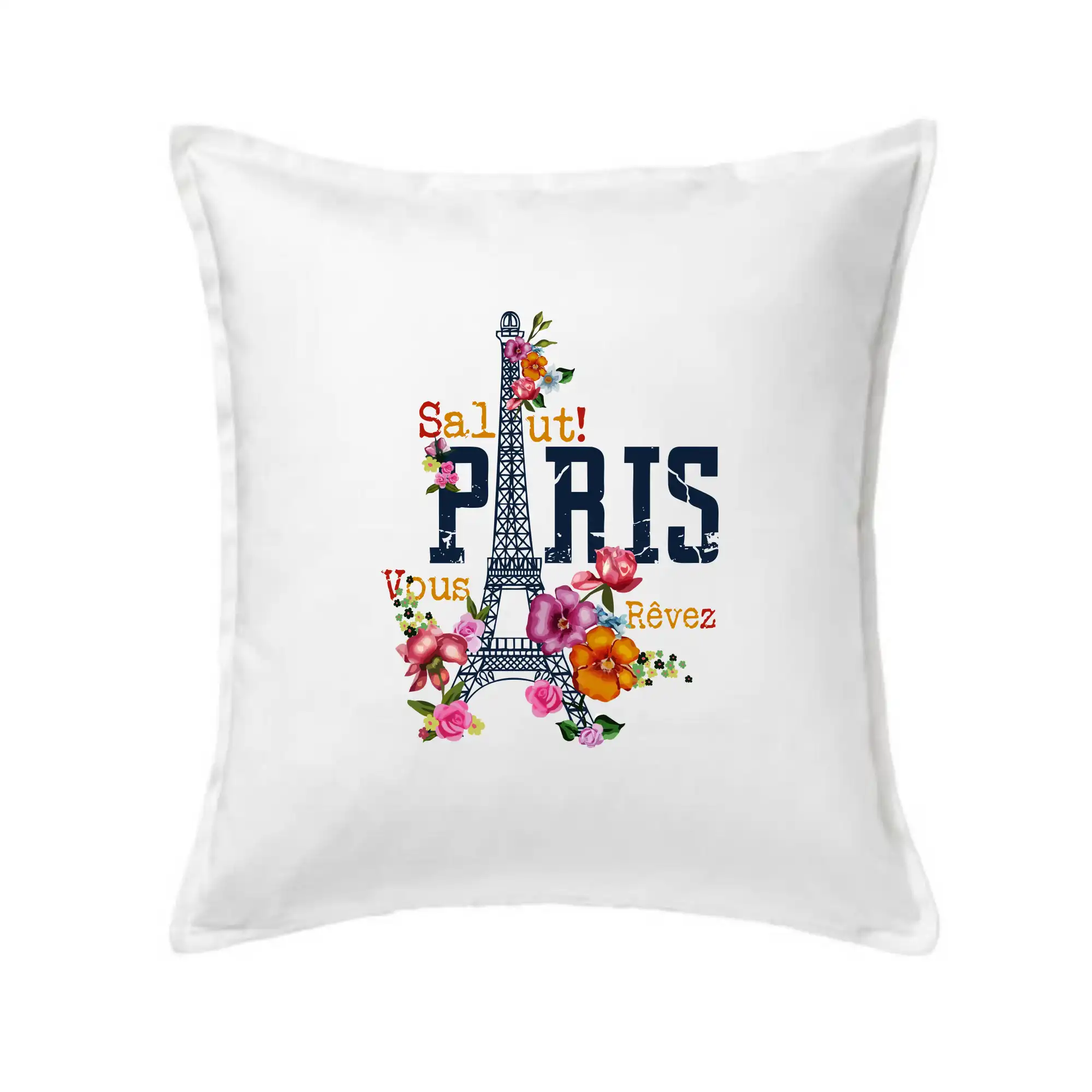 Tričká Francúzsko - Paris salut vous revez - Vankúš 50x50