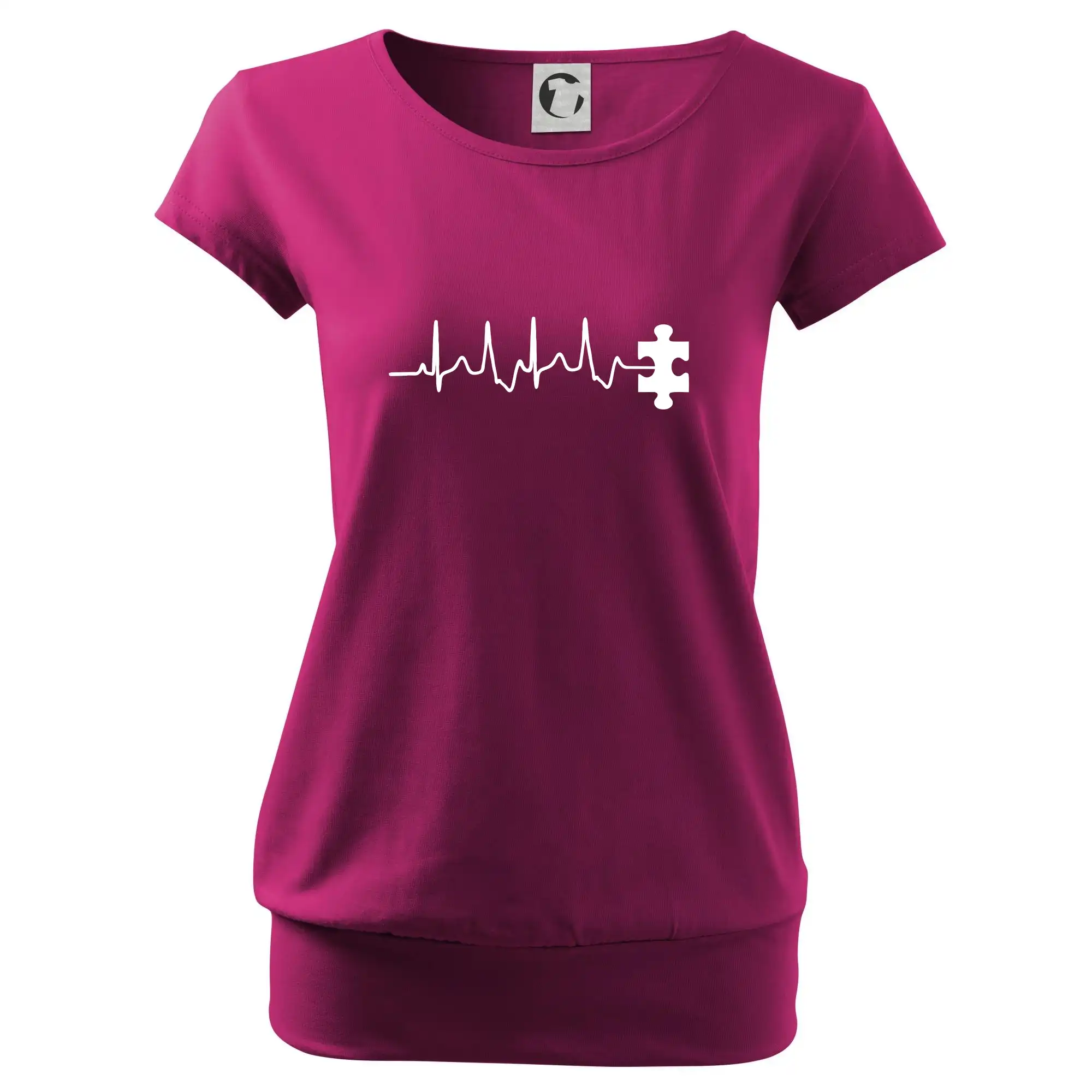 Tričká pre zamilovaných - EKG puzzle rozpojené - Voľné tričko city