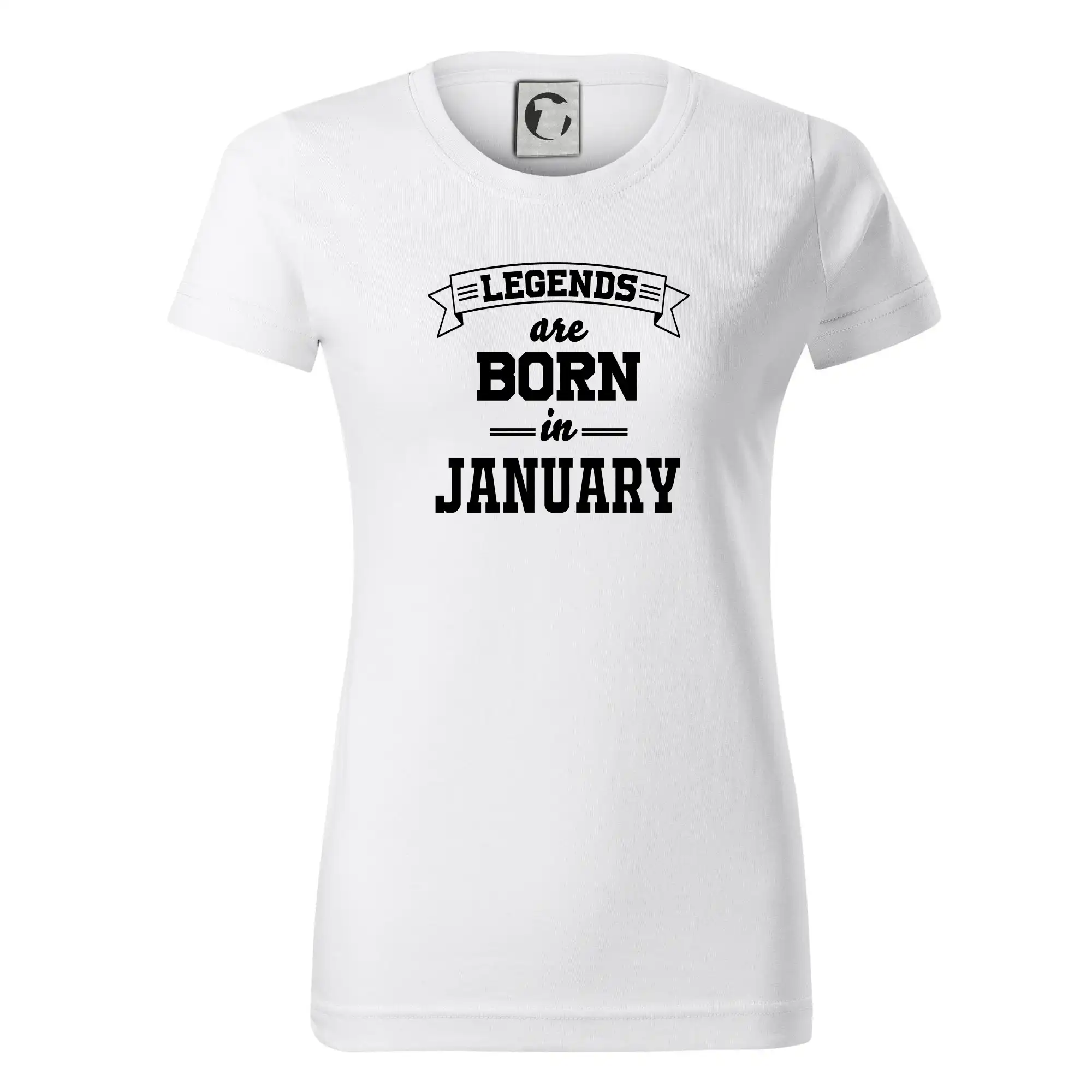 Tričká pre narodených v januári - Legends are born in January - Dámske tričko basic - ľahko voľnejšie a dlhšie