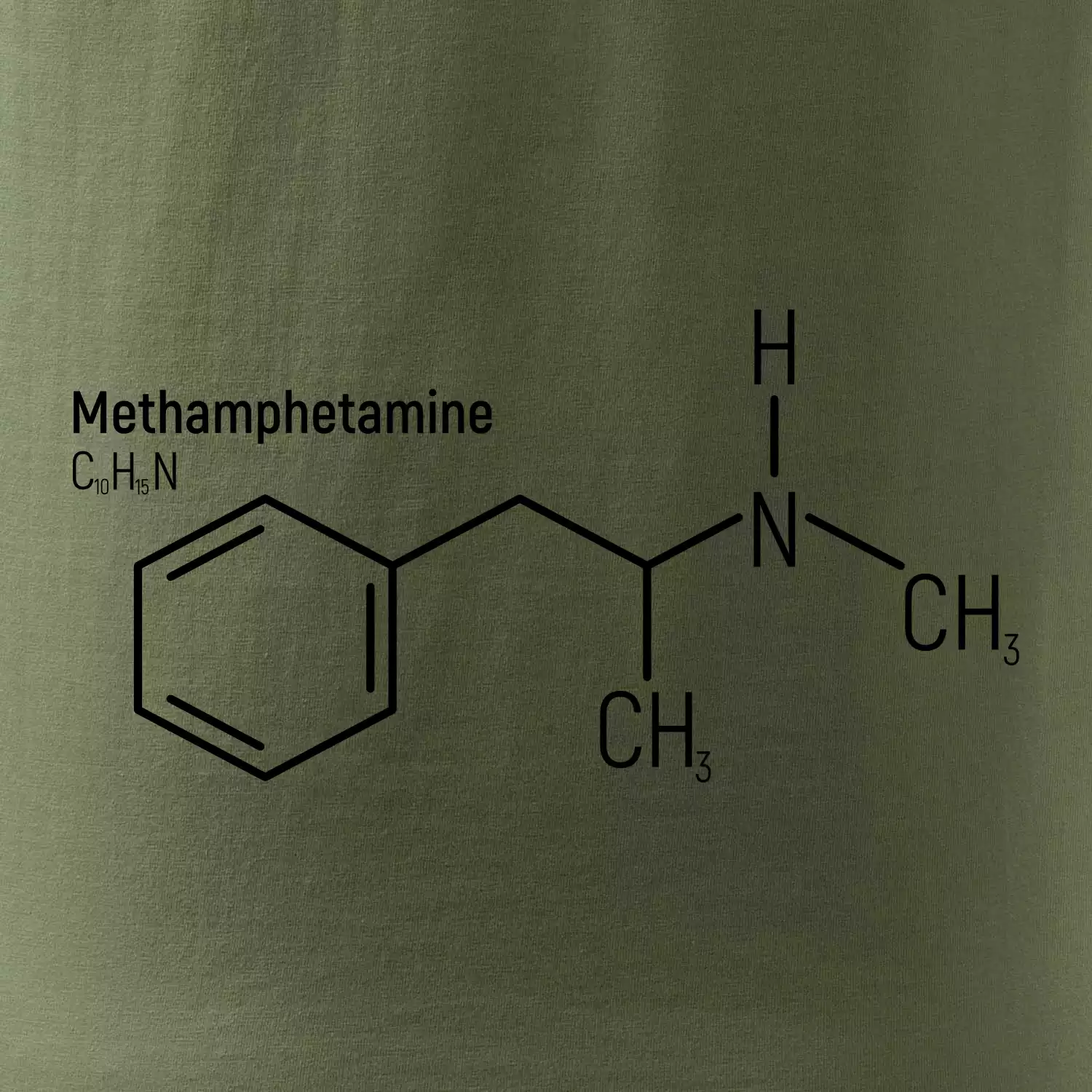Molekulární struktura Metamfetamin