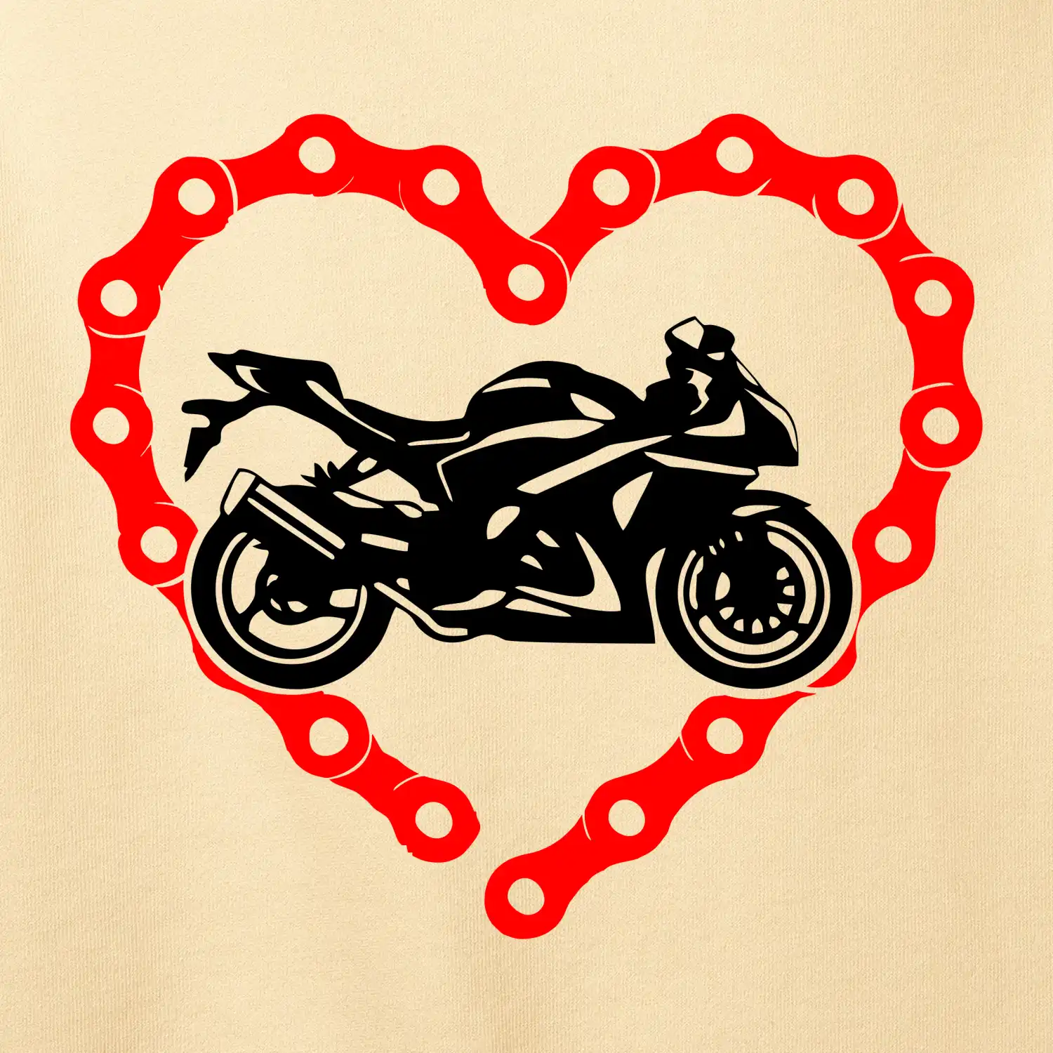 Moto srdce řetěz - supersport