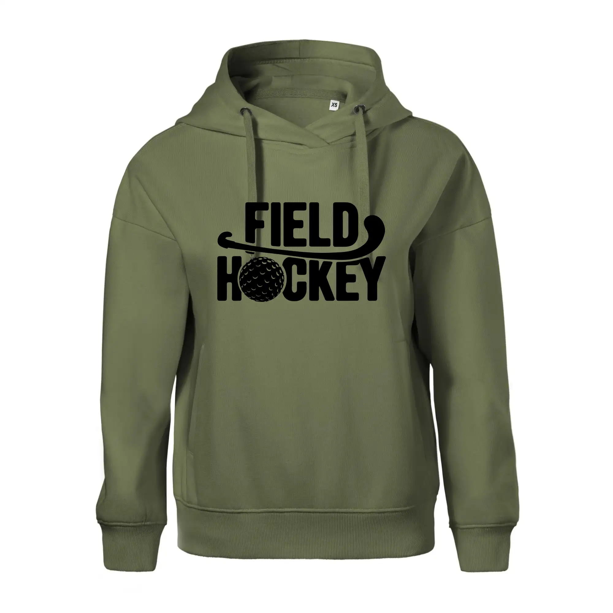 Field hockey míček a nápis