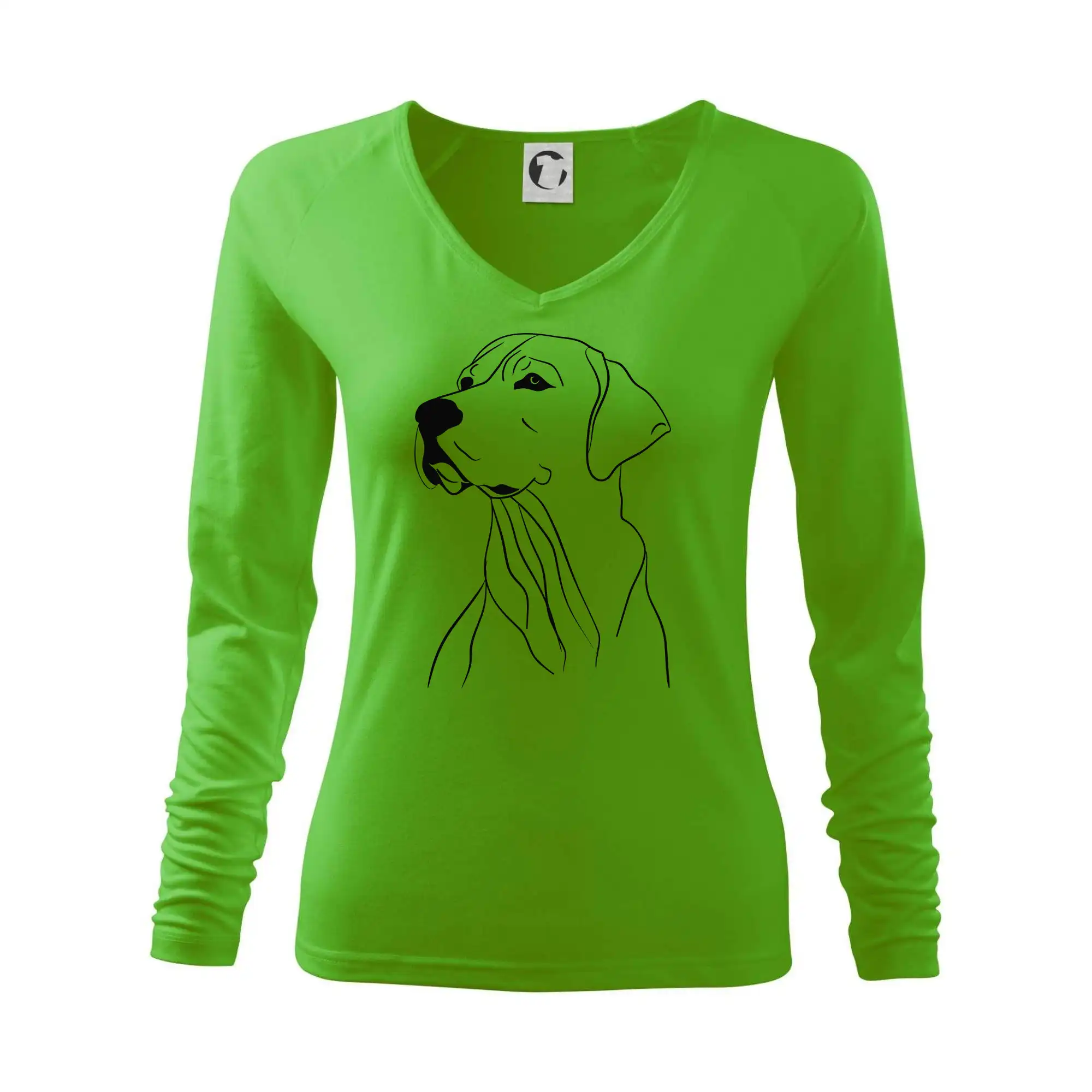 Labrador - Labrador čierna kresba - Tričko dámske Elegance