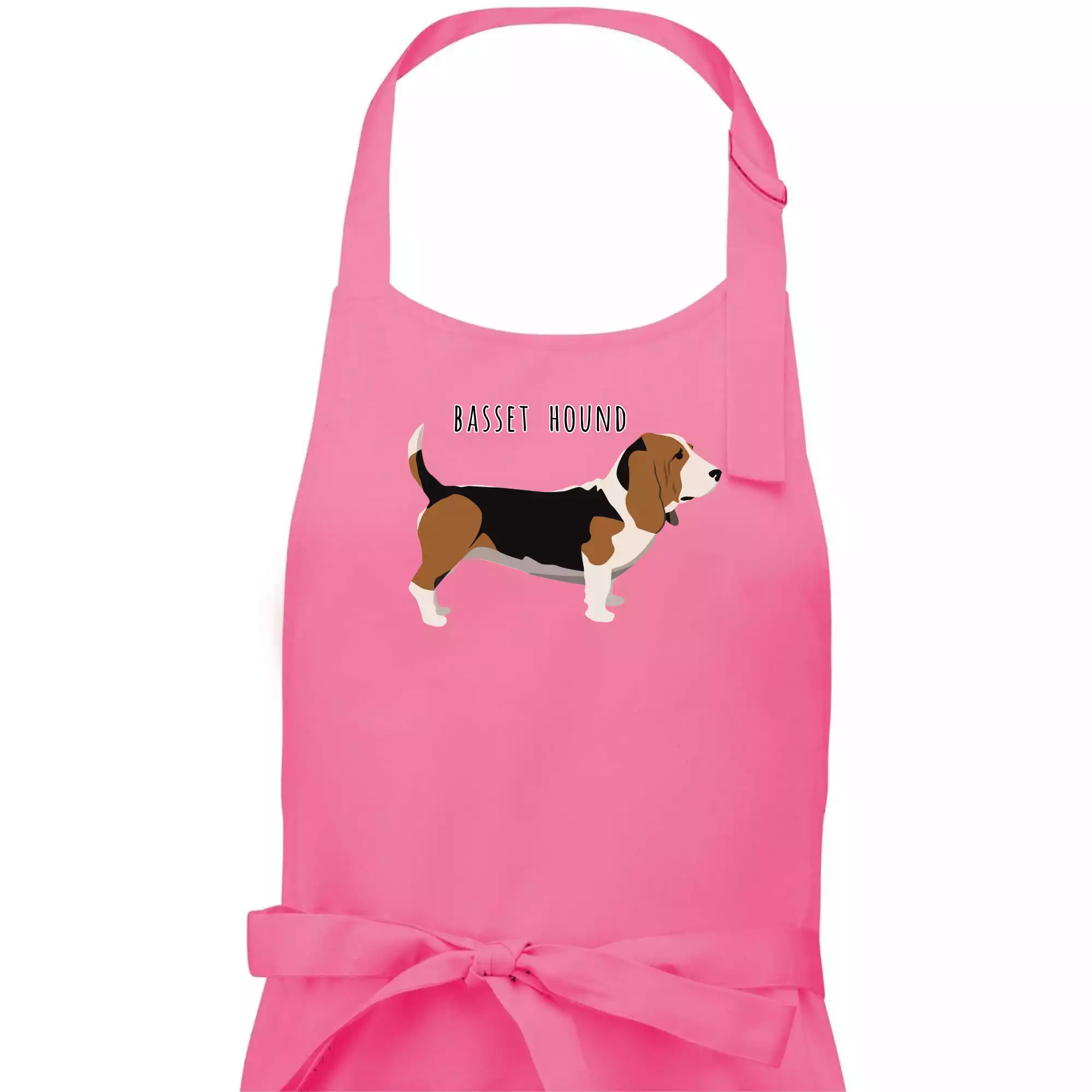 Basset hound pes s nápisem