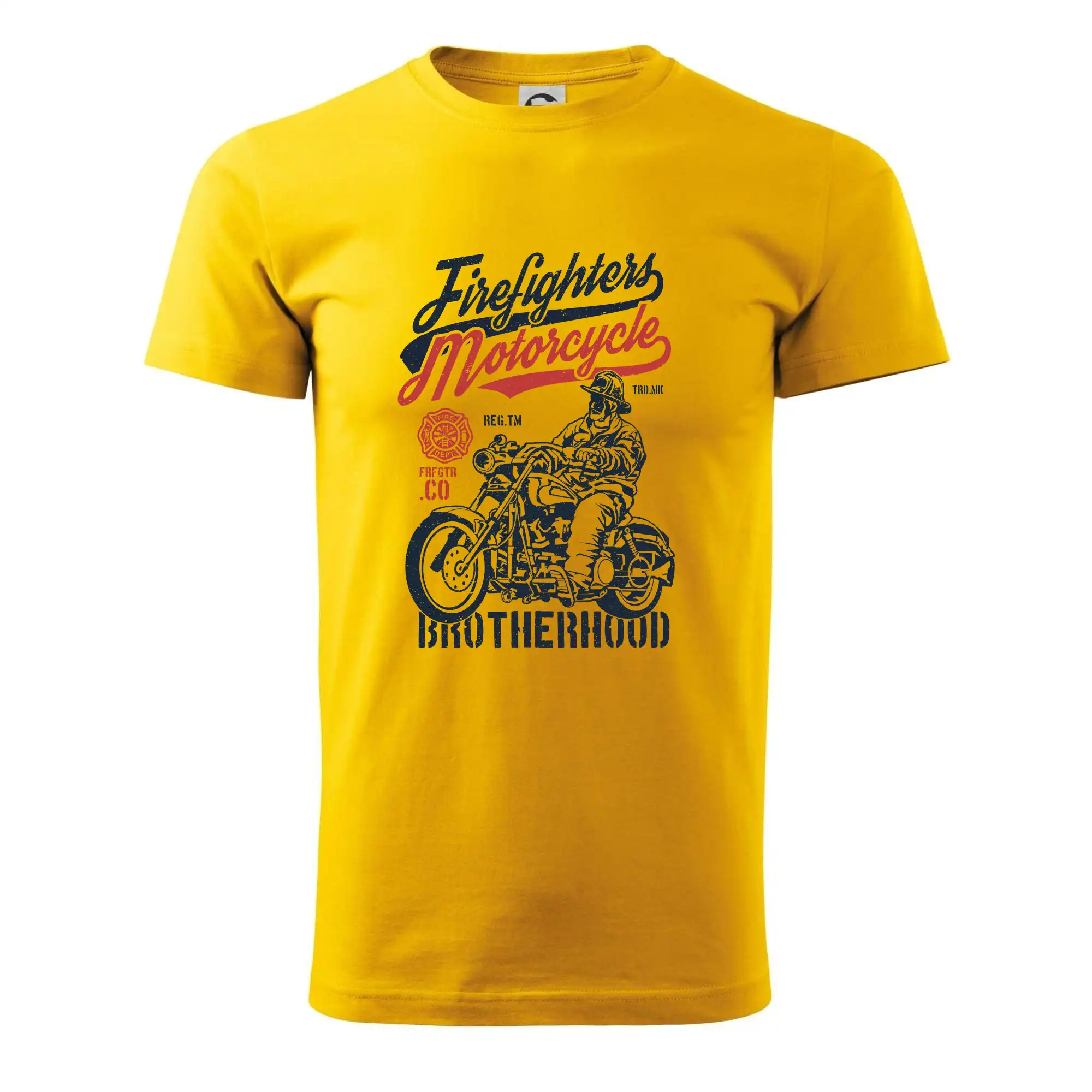 Originálne tričká pre hasičov - Firefighters Motorcycle - Tričko extra veľké  (5-8XL)