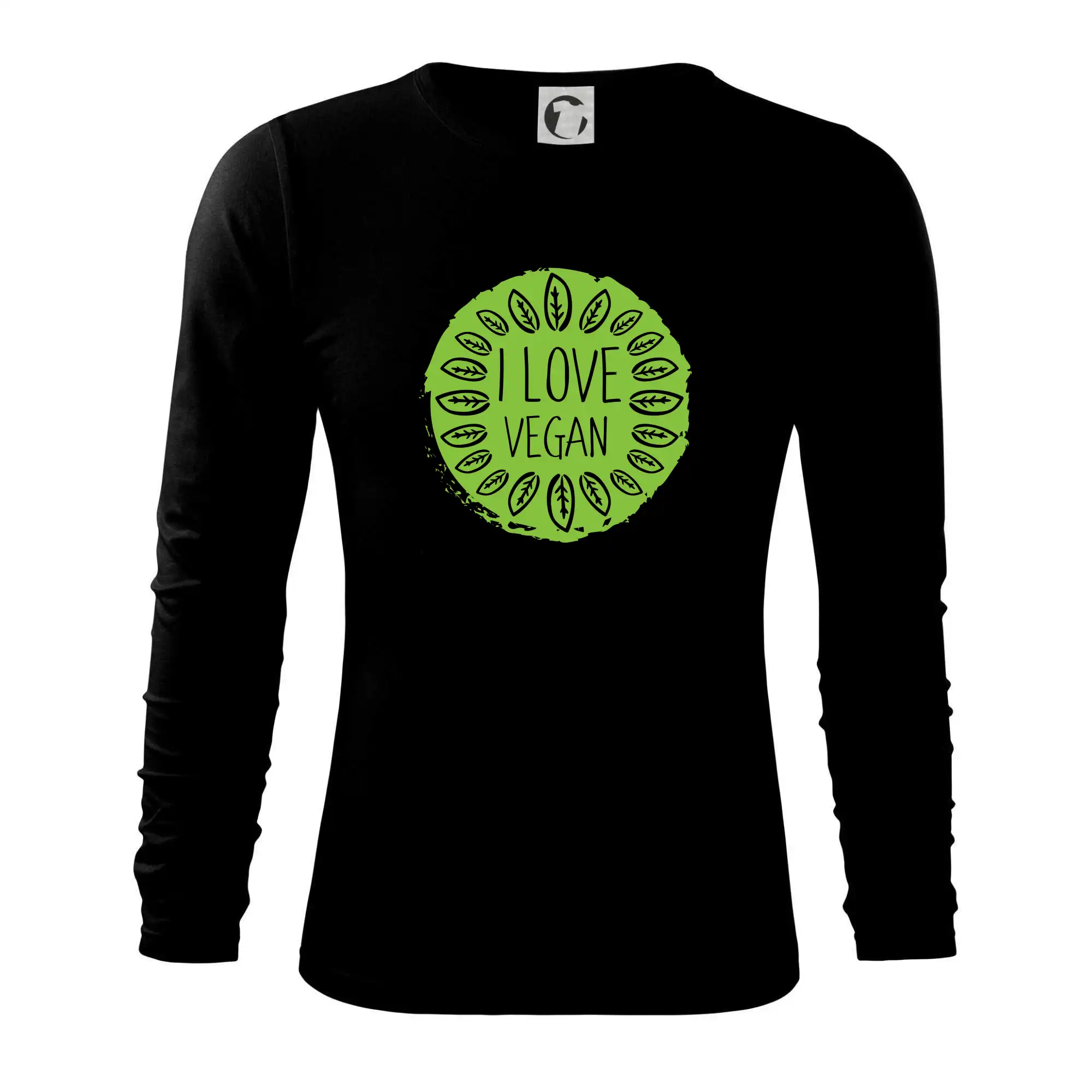 Životný štýl - I love vegan v kruhu - Tričko s dlhým rukávom FIT-T long sleeve