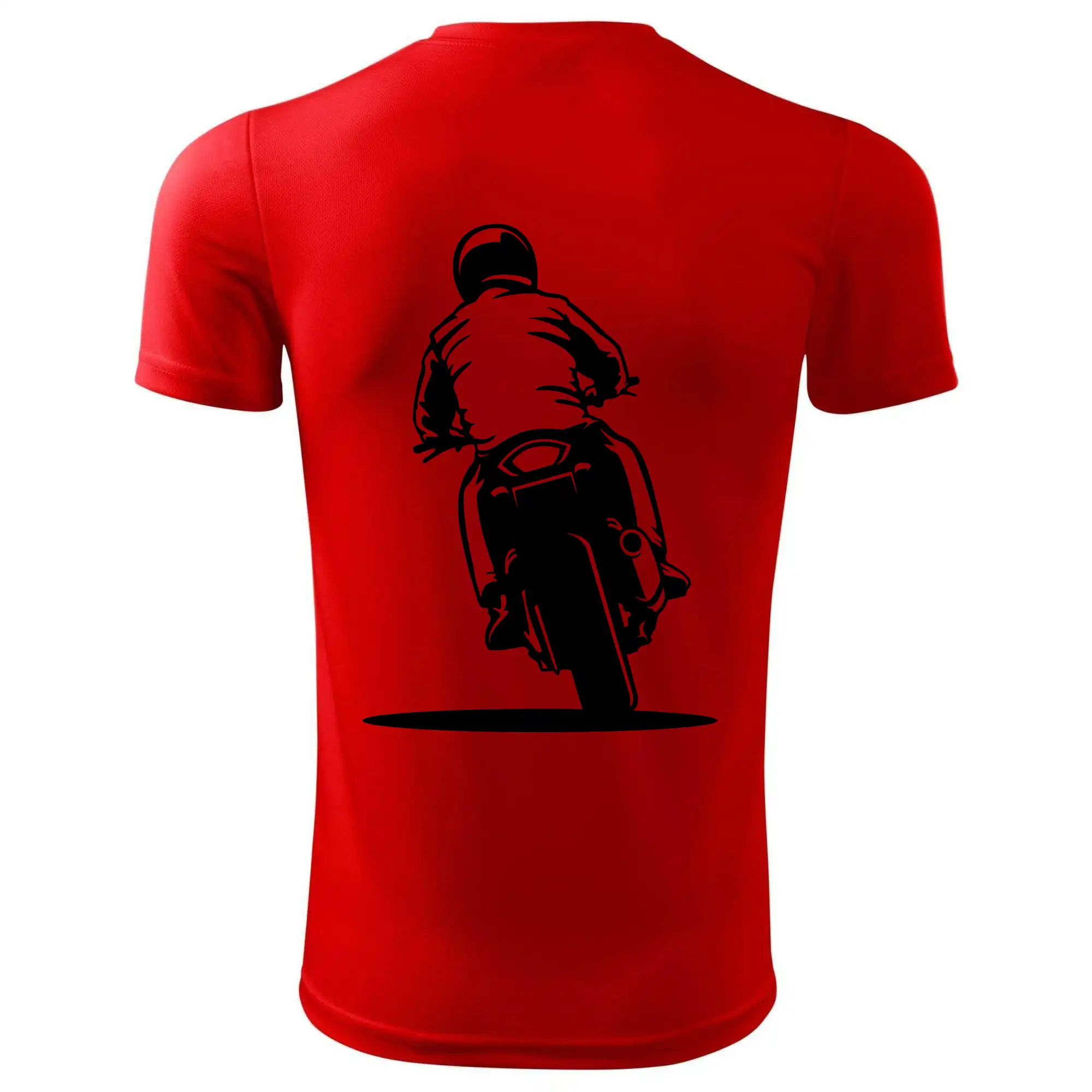 Motorkář na zádech - silnice