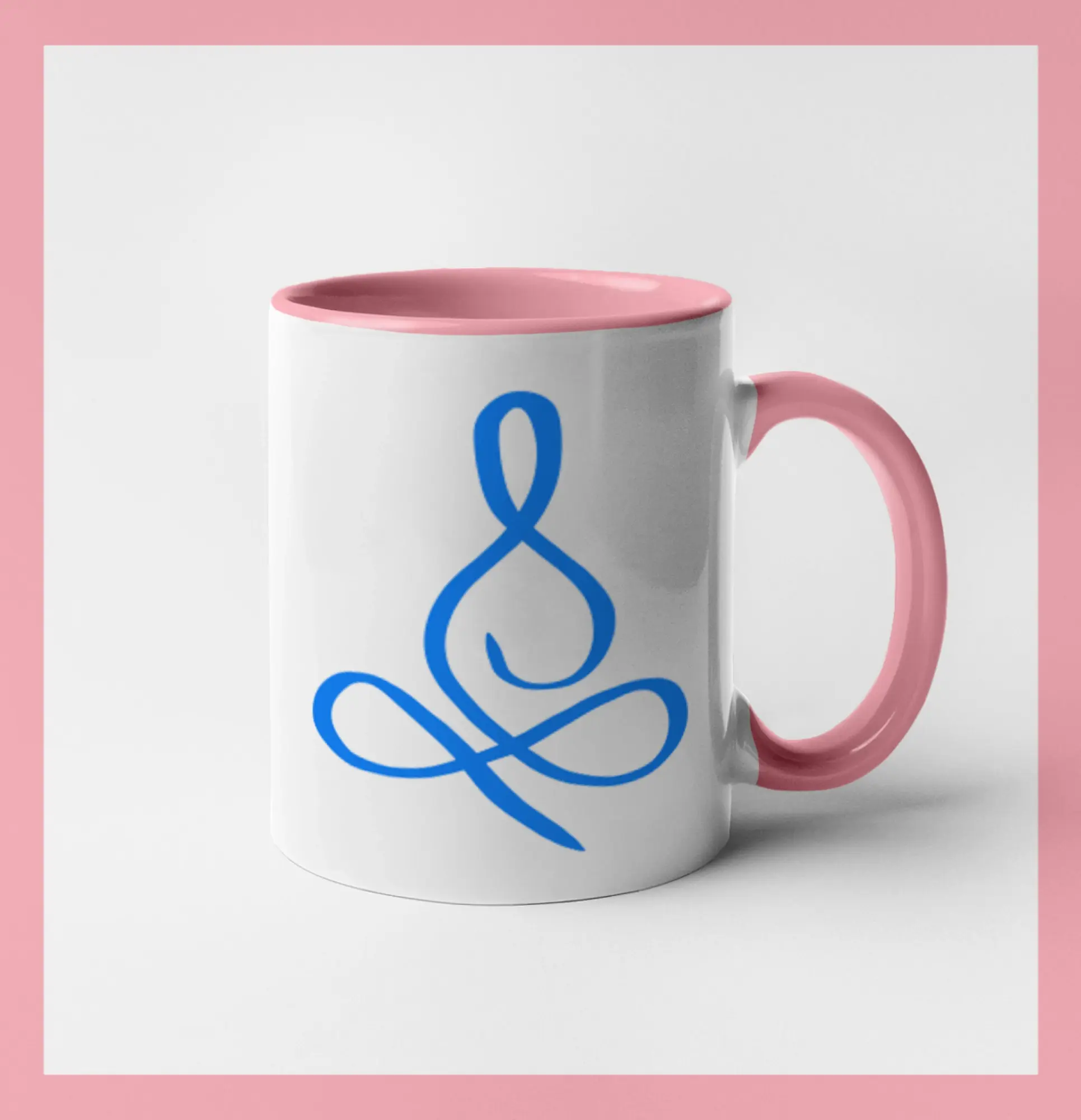 Tričká na jógu - Yoga - lotus modrý (Moňas) - Hrnček 