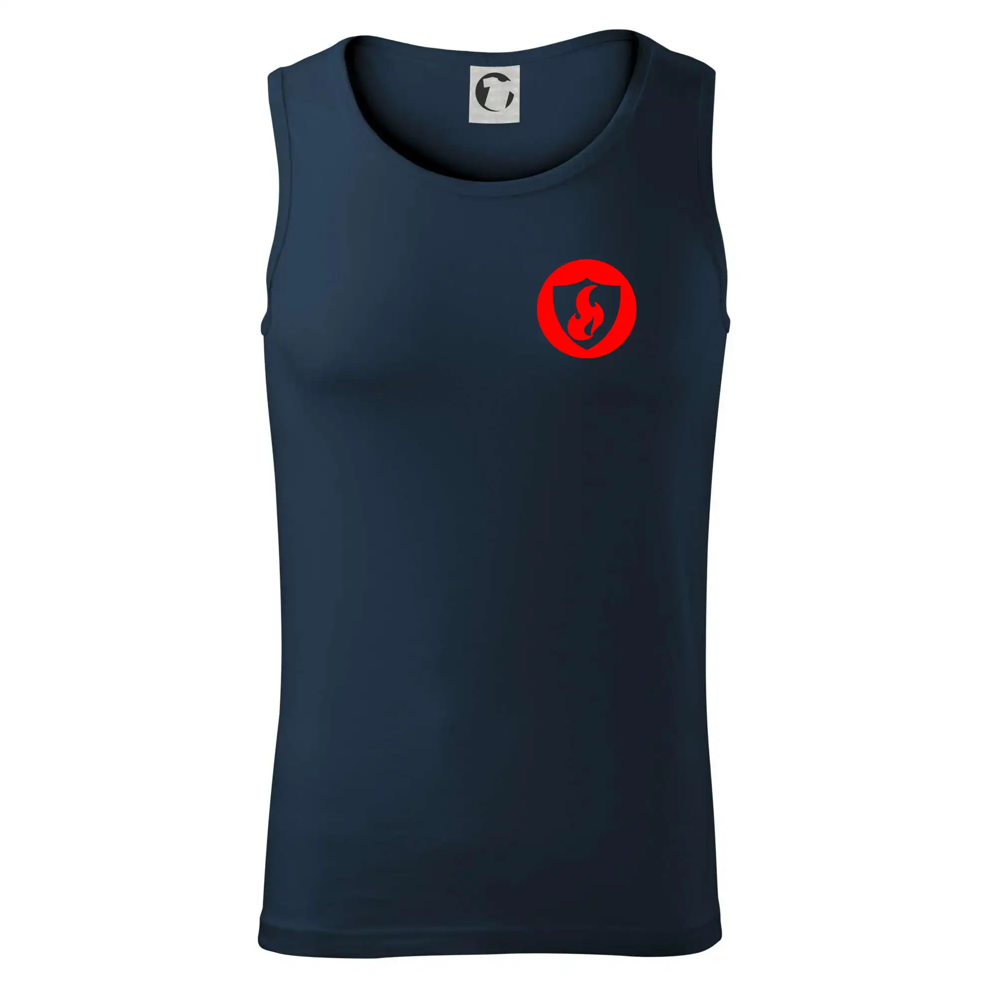 Originálne tričká pre hasičov - Erb plameň na prso - Tielko pánske Core