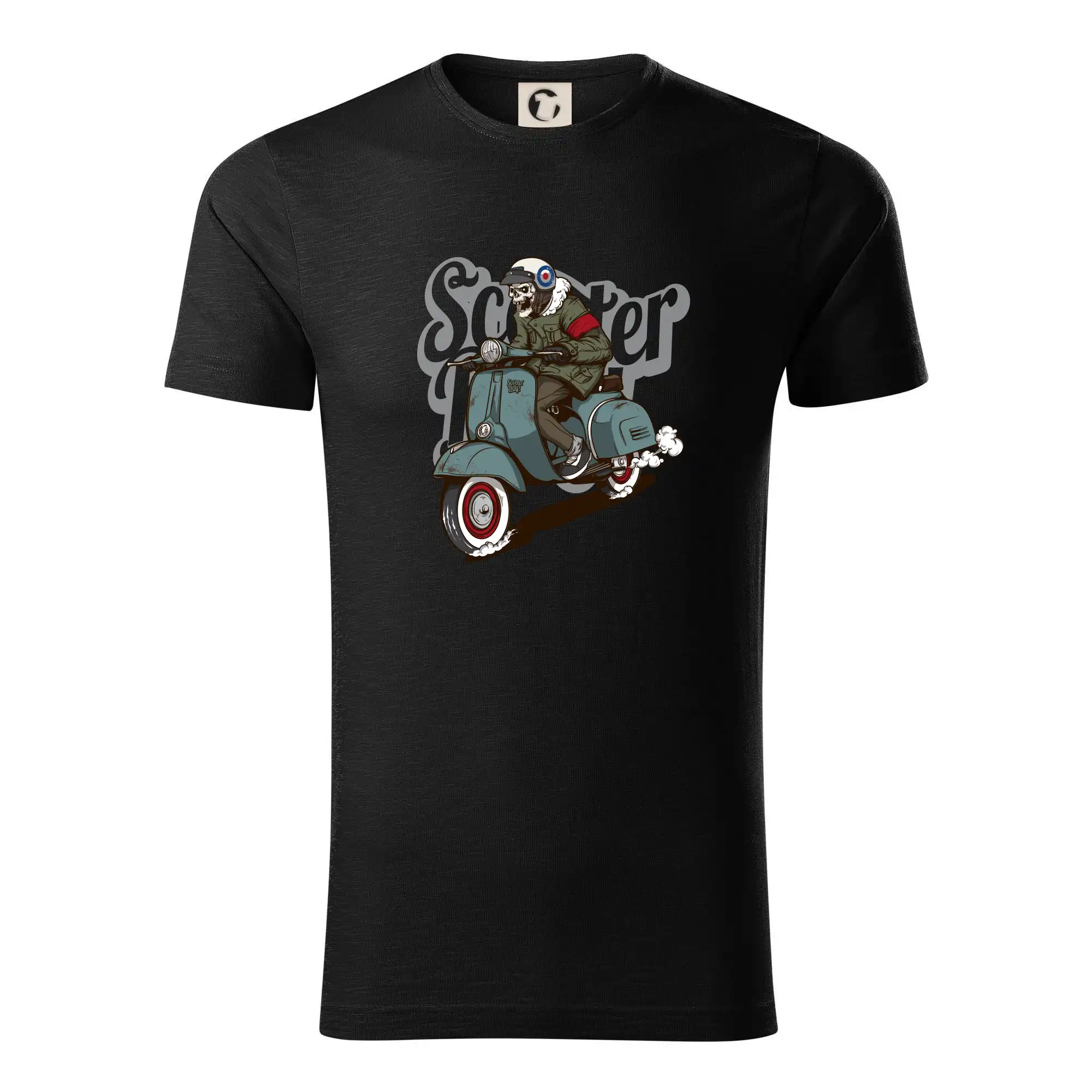 Tričká pre motorkárov¨ - Skúter boy v bunde - Tričko z organickej bavlny