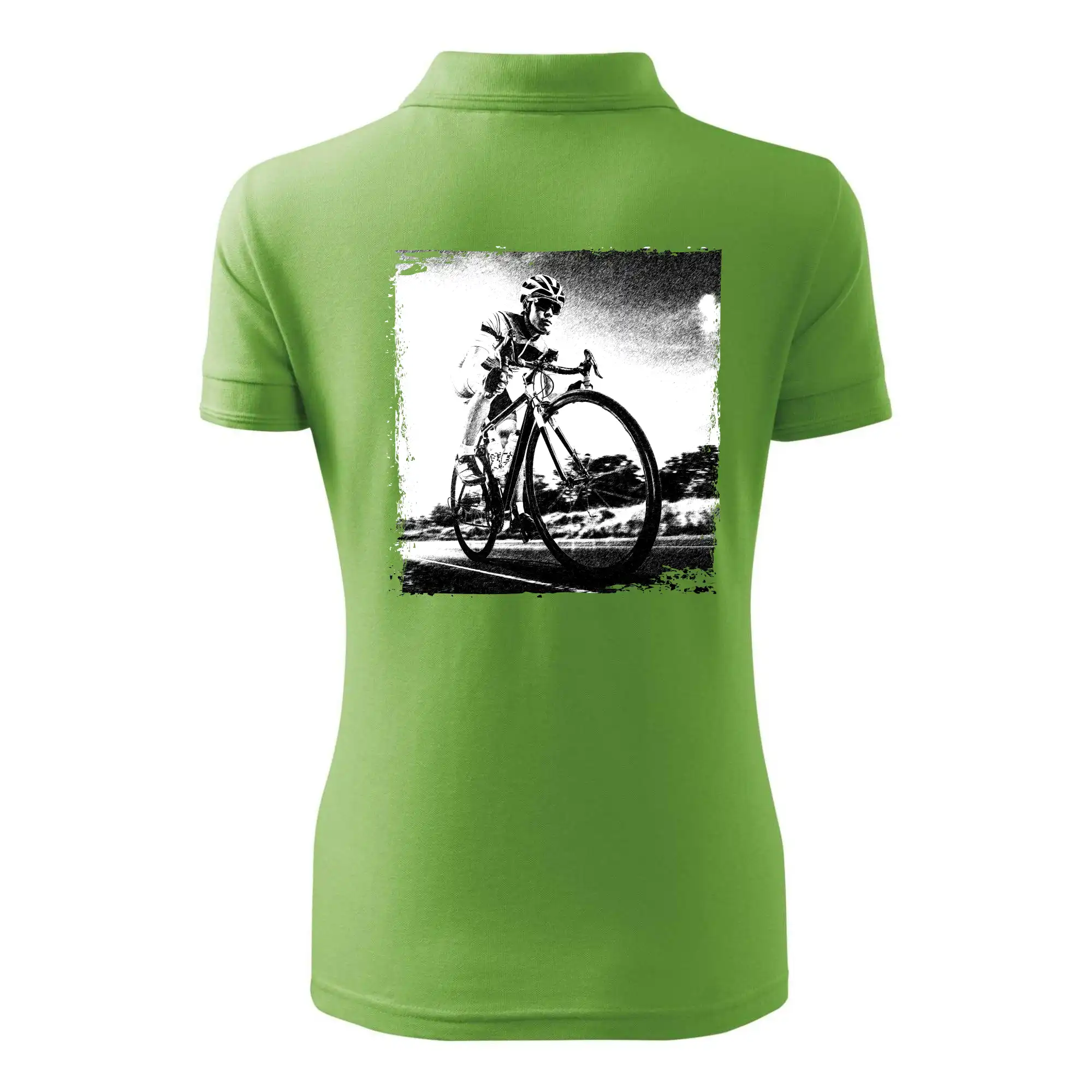 Cyklista černobílá cesta