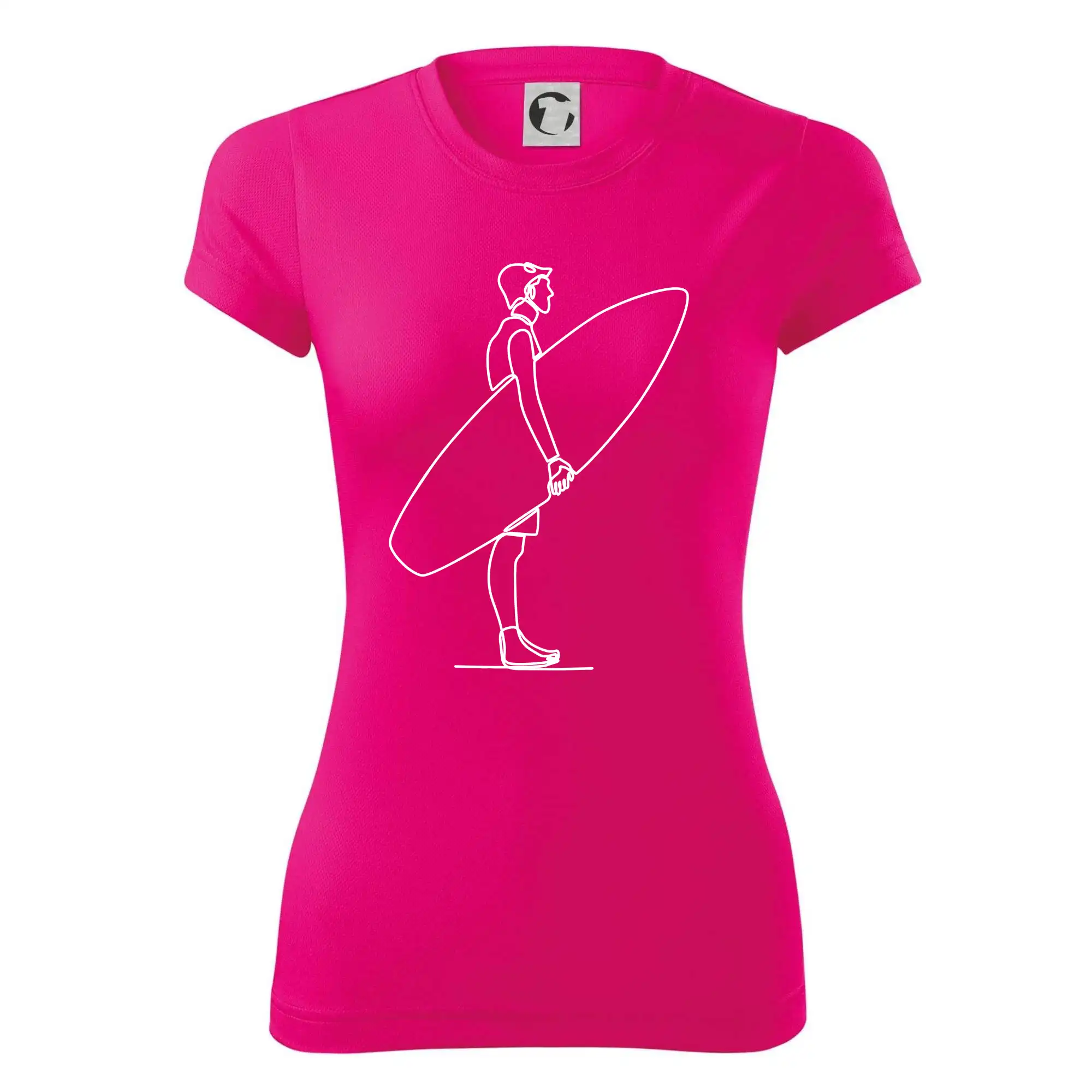 Surfař stojící jedním tahem