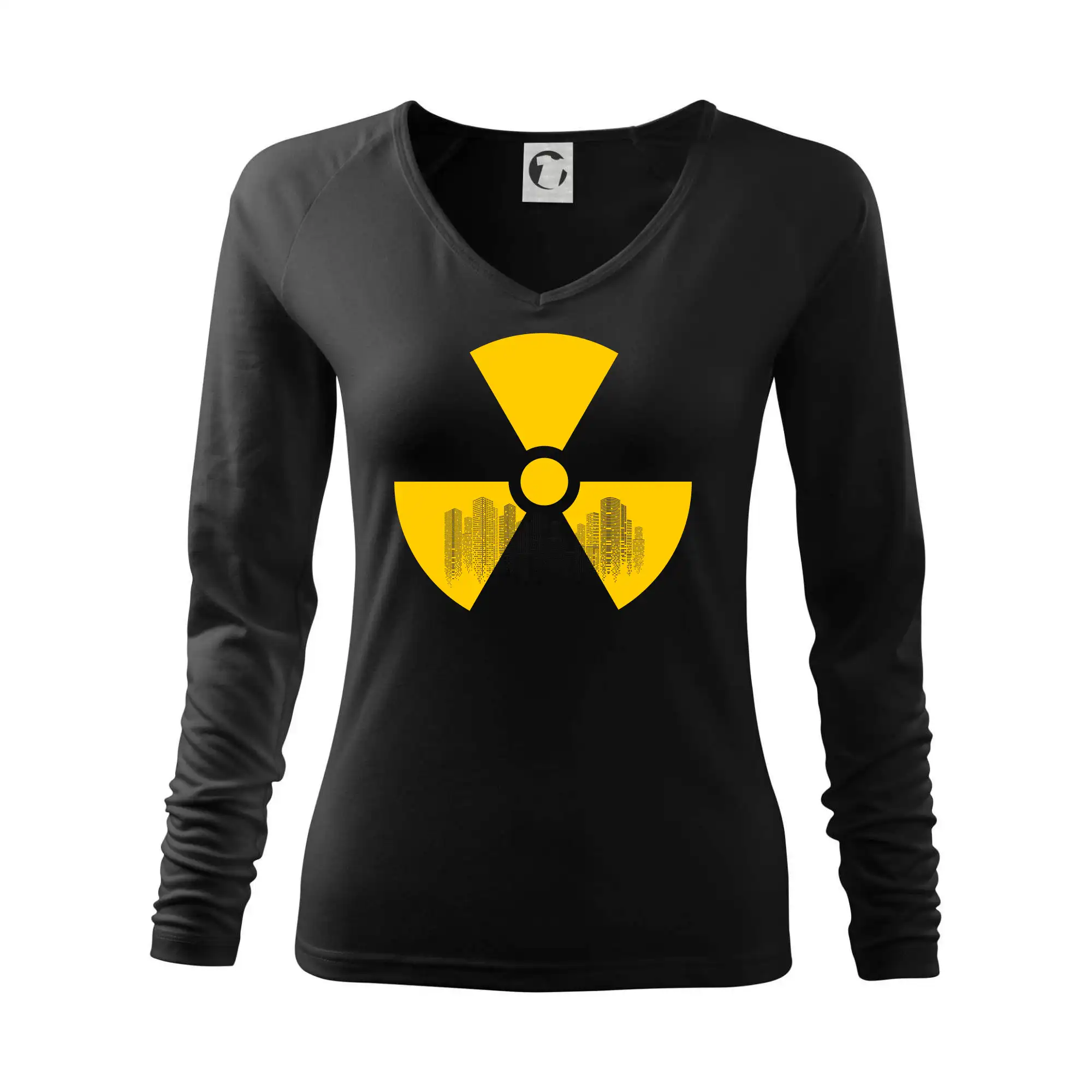 Grafické tričká - Rádioaktivita - silueta mesta - Tričko dámske Elegance