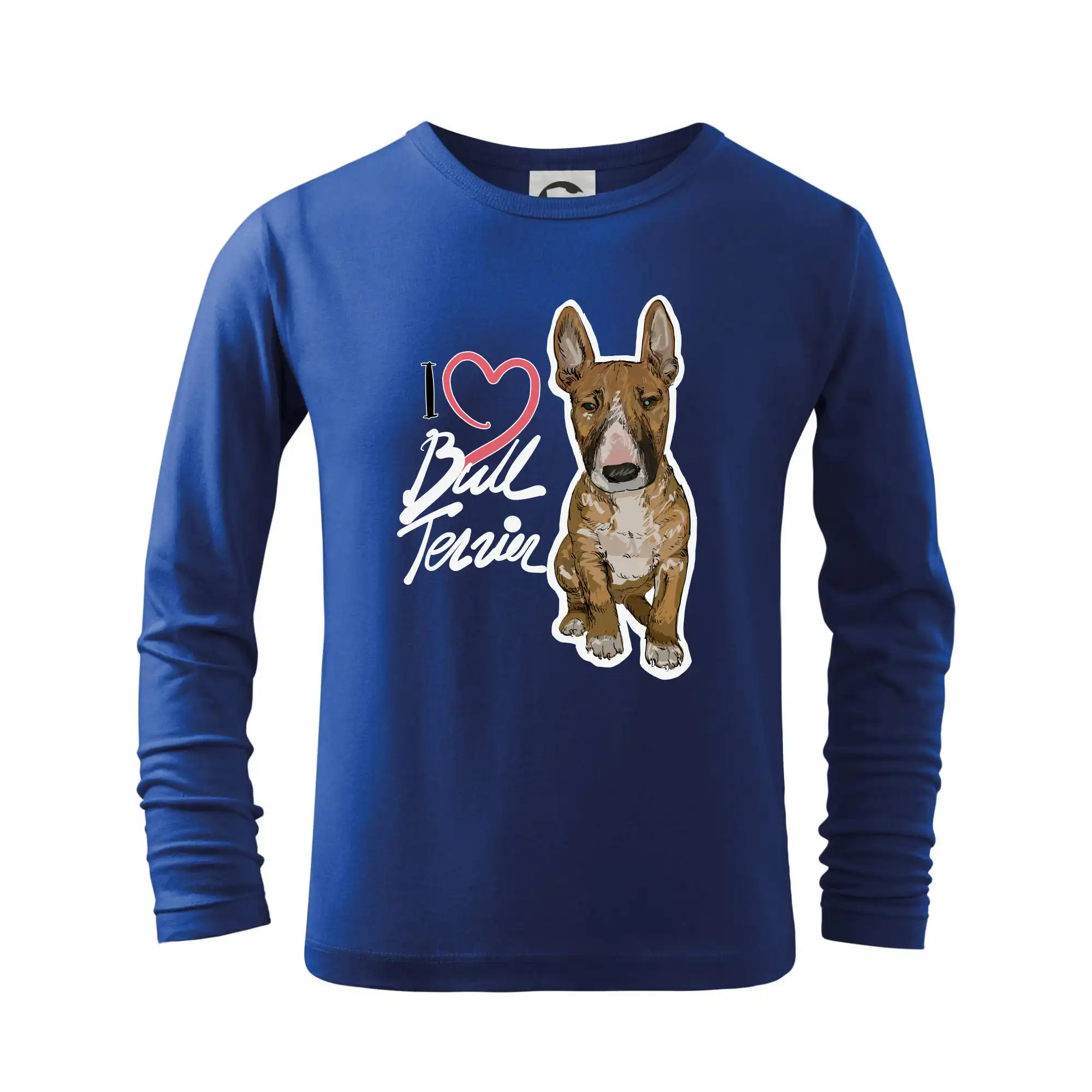 Ostatné psie plemená - I love bull terrier - Tričko detské Long Sleeve