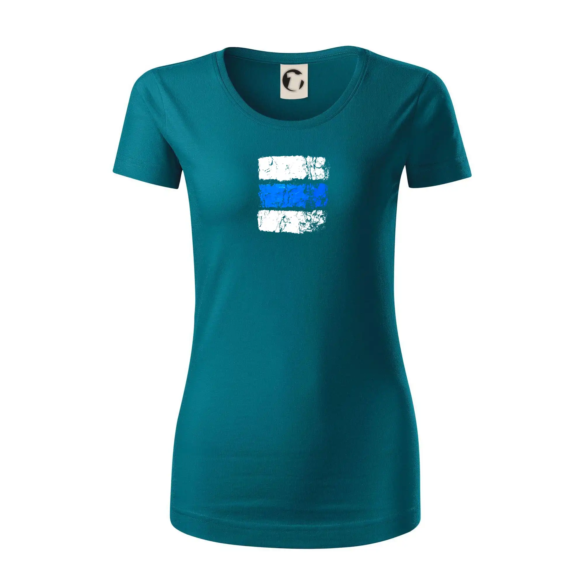 Trička pre cestovateľov - Turistická značka - modrá - Dámske tričko z organickej bavlny Origin (GOTS)