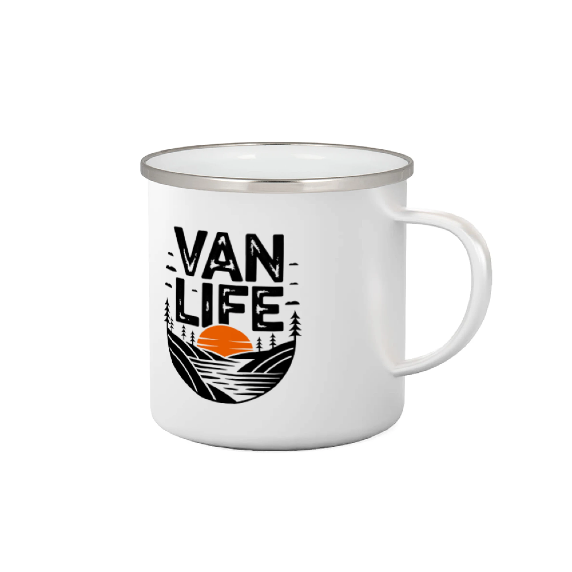 Trička na kempovanie - Van life a Západ slnka - Plecháčik