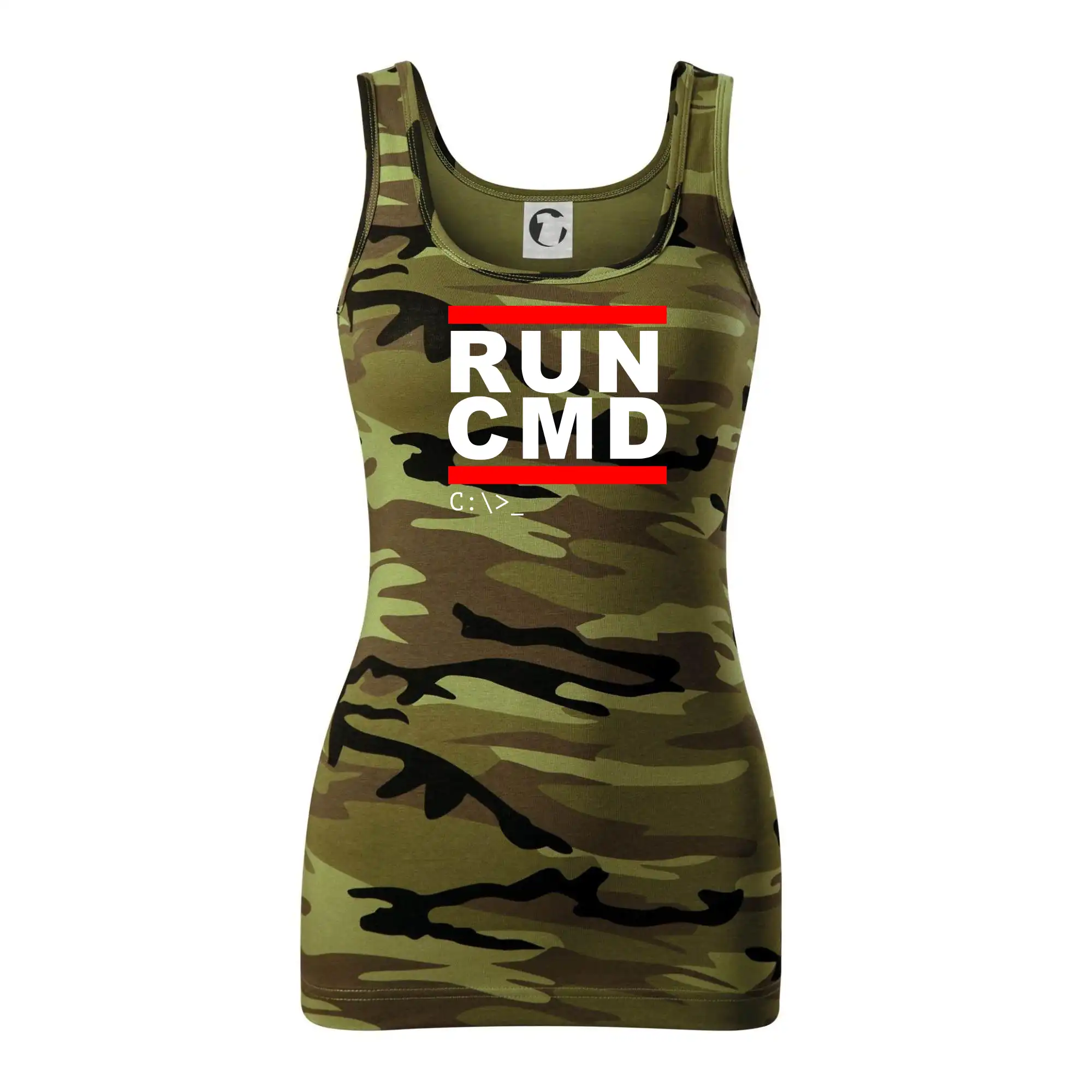 Tričká pre ajťákov - Run CMD - Maskáčové tielko