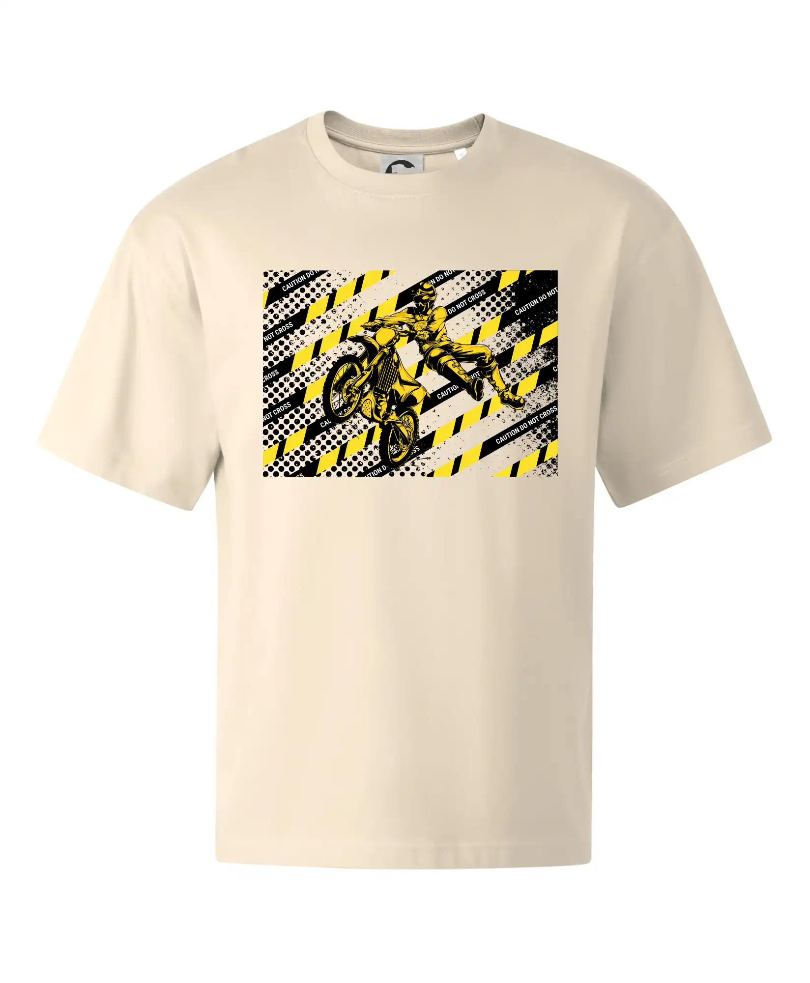 Motocross tričká - Caution do not cross - Stage unisex - OVERSIZE