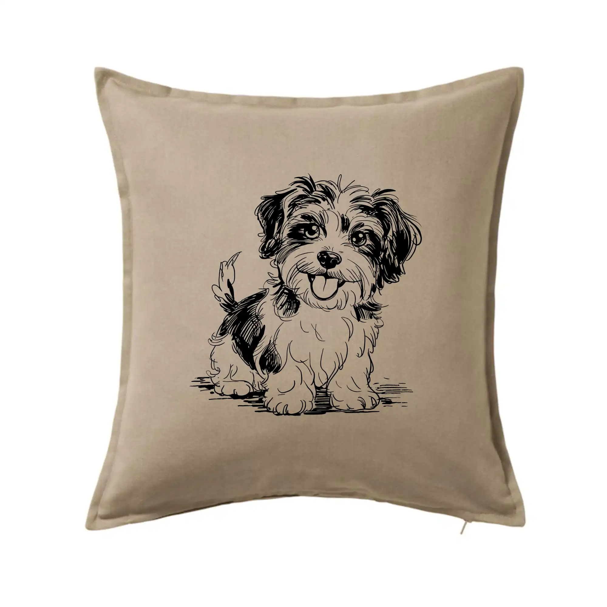 Ostatné psie plemená - Havanský psík skica - Vankúš 50x50