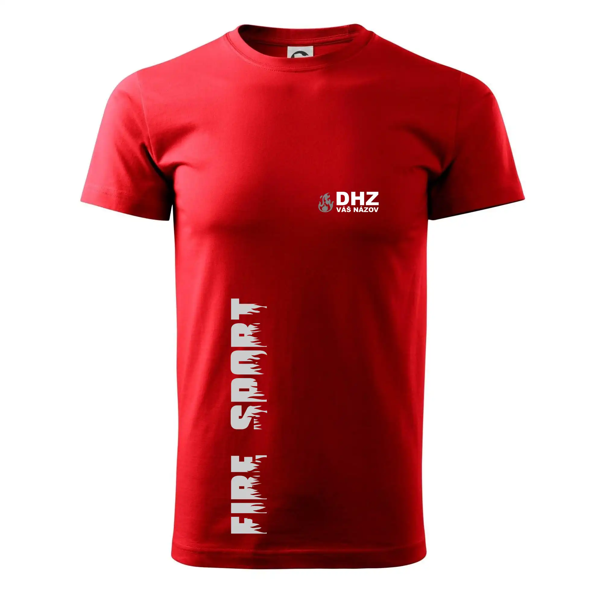 Originálne tričká pre hasičov - DHZ REFLEXNÉ (oheň, firesport, názov zboru - vlastný nápis) - Tričko extra veľké  (5-8XL)