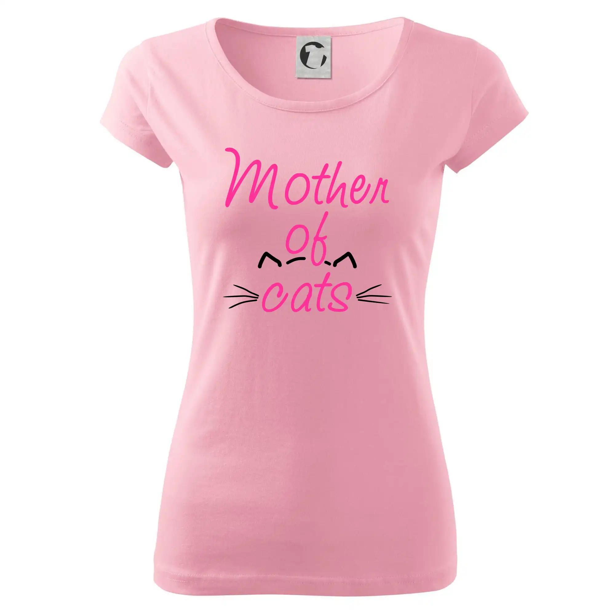 Vtipná tričká s mačkou - Mother of cats - Dámske tričko Pure