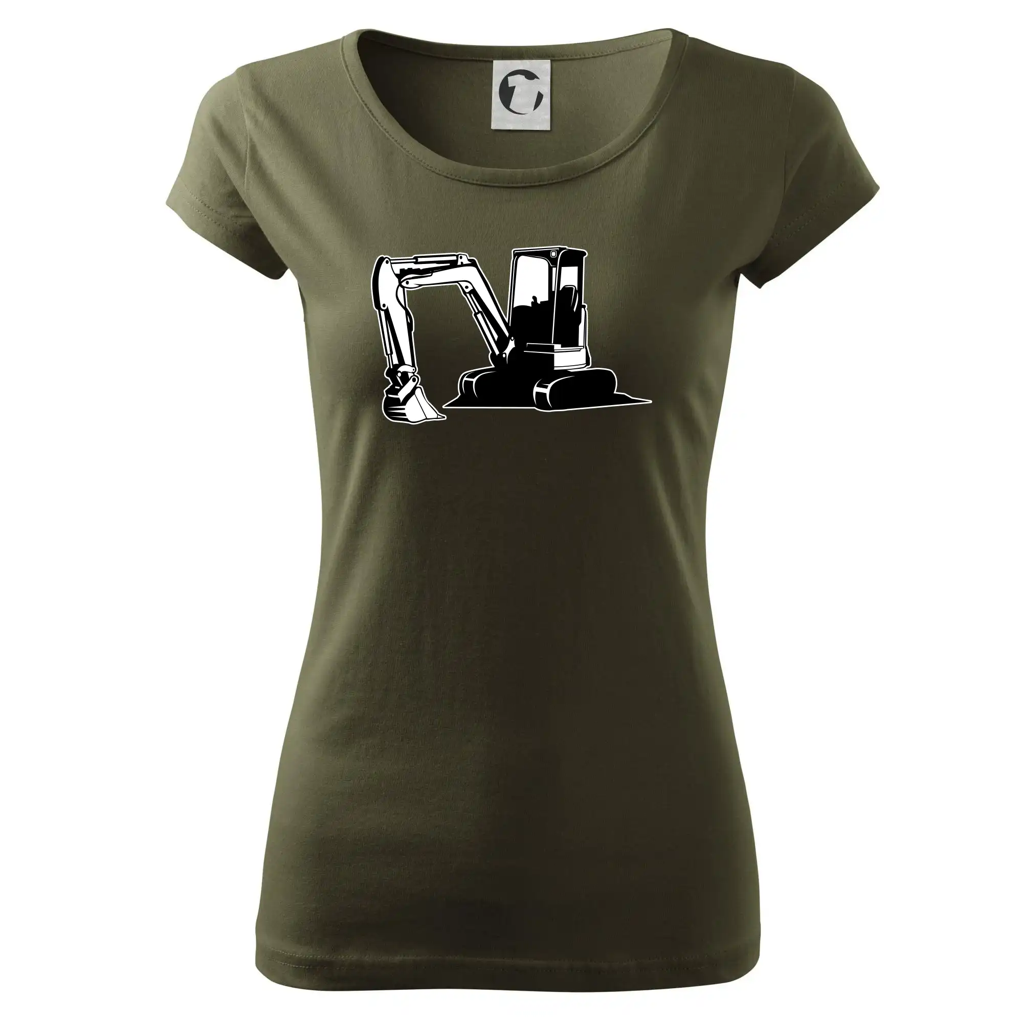 Bagr bez nápisu černobílý