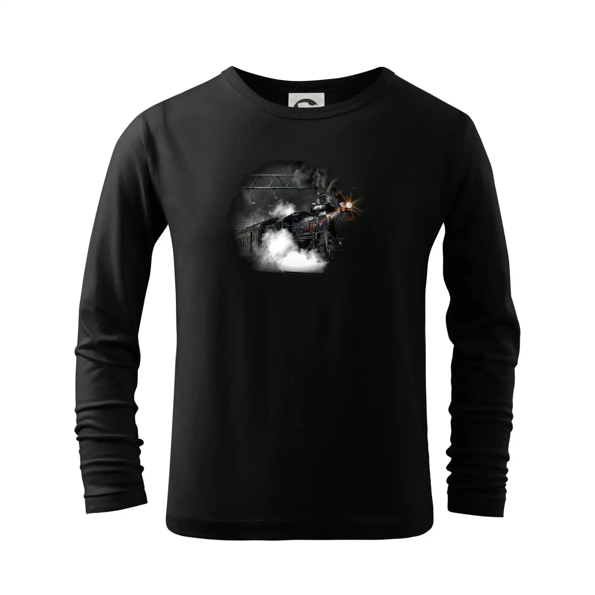 Tričká s vlakmi a autobusmi - Vlak na koľajisku - Tričko detské Long Sleeve