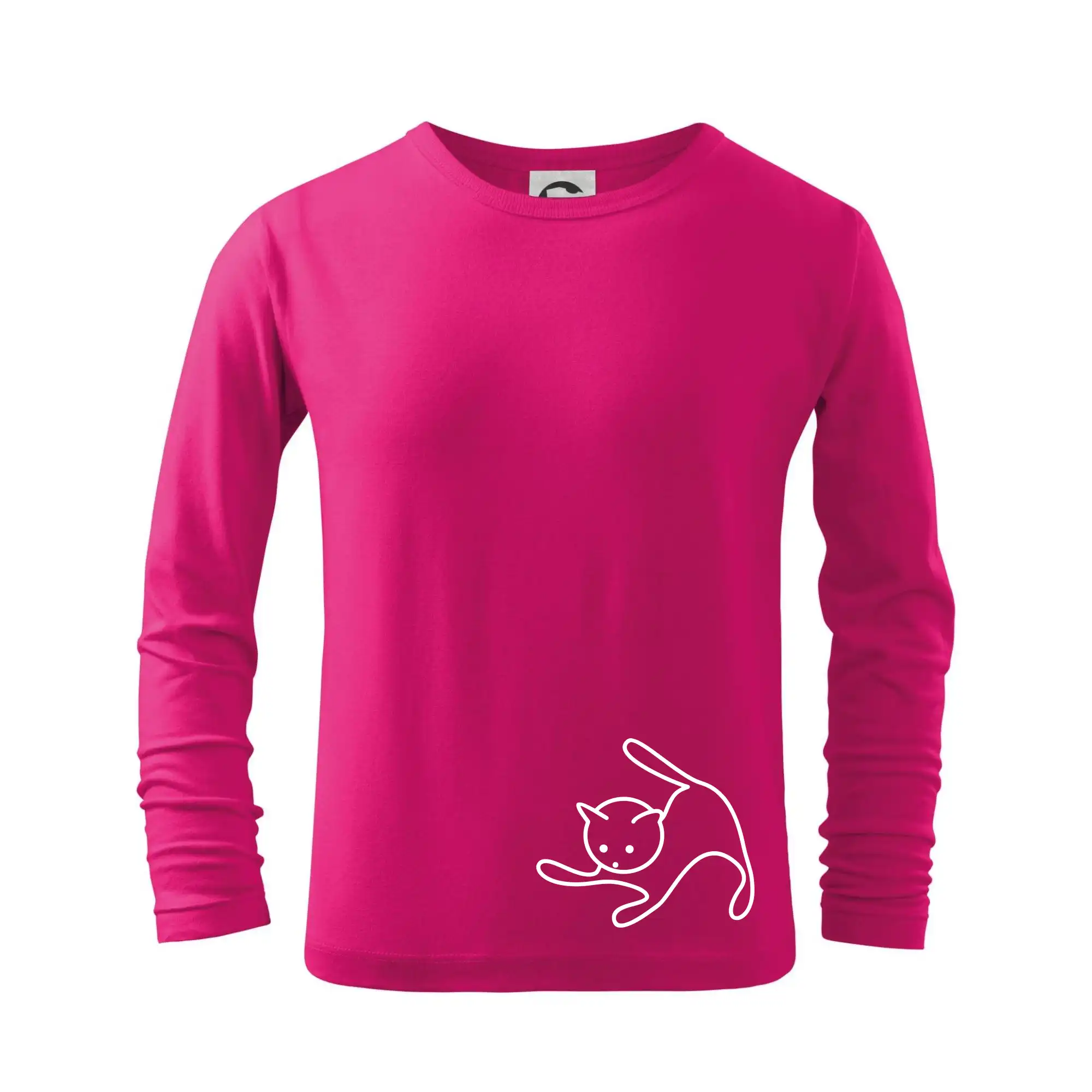 Vtipná tričká s mačkou - Mačka sa hrá - Tričko detské Long Sleeve