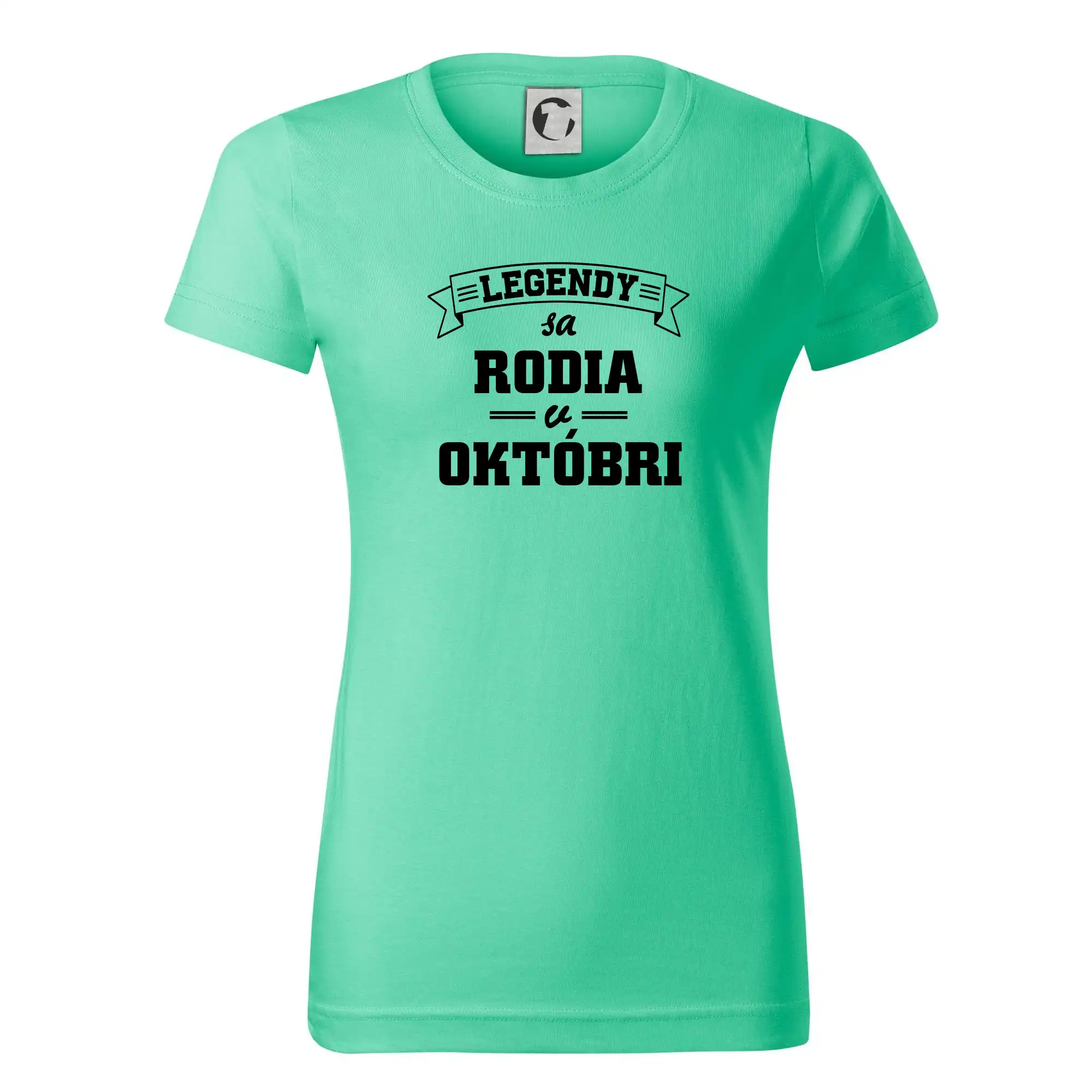 Tričká pre narodených v októbri - Legendy sa rodia v októbri - Dámske tričko basic - ľahko voľnejšie a dlhšie