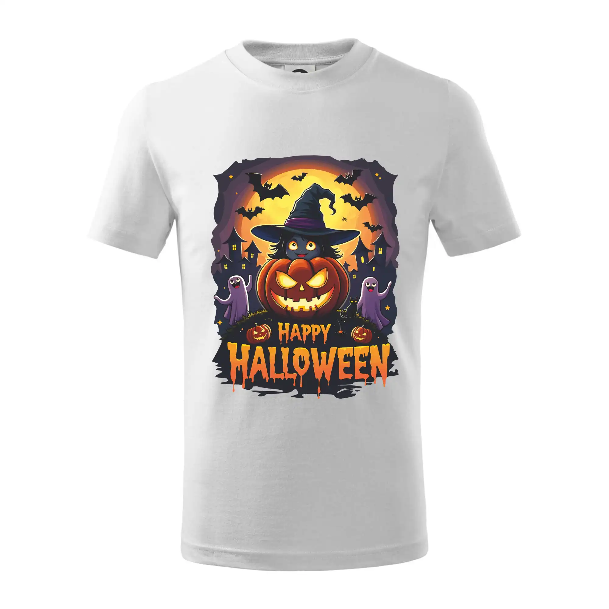 Grafické tričká - Happy Halloween - Tričko detské bavlnené