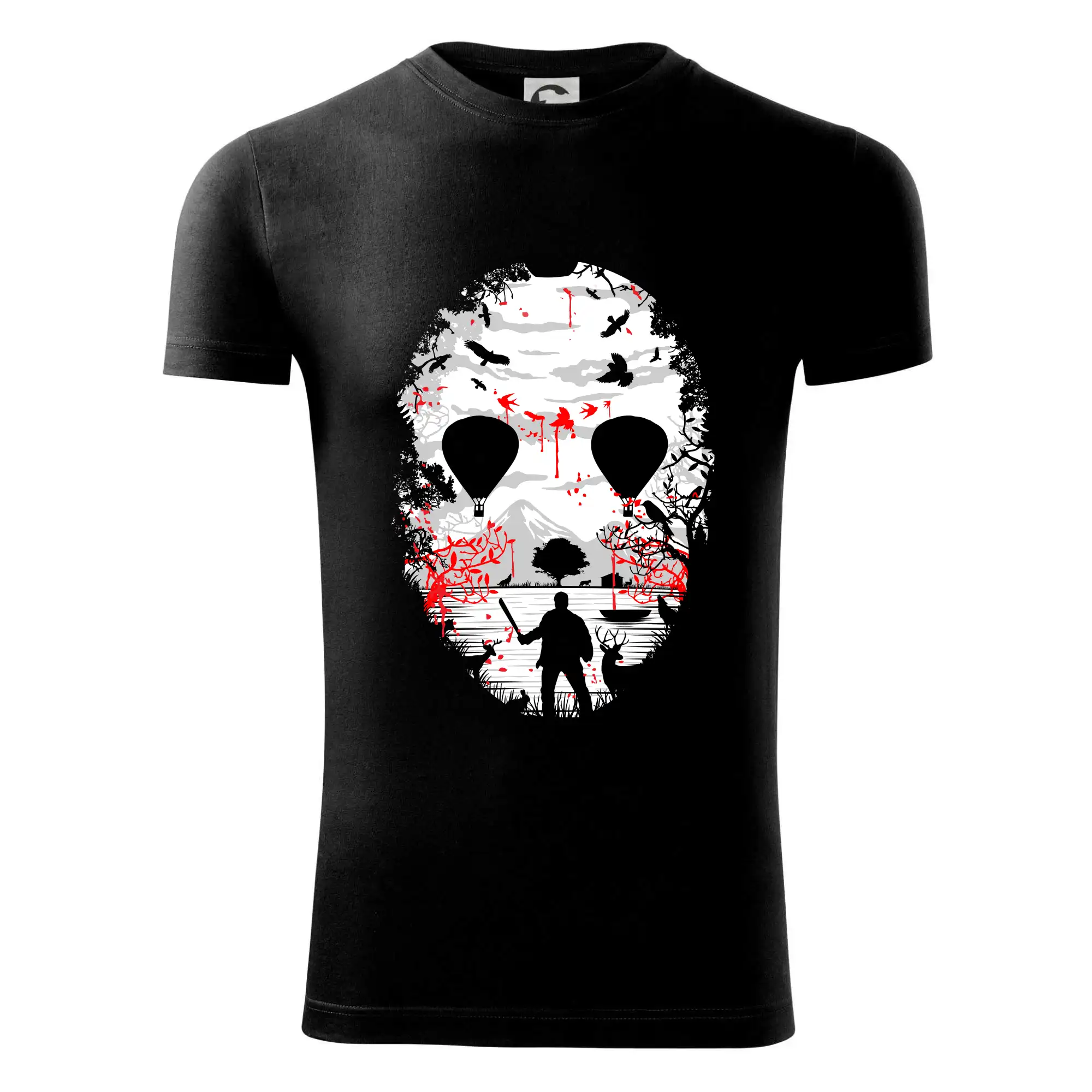 Filmové tričká - Crystal Lake skull - Viper FIT - Pánske zúžené tričko