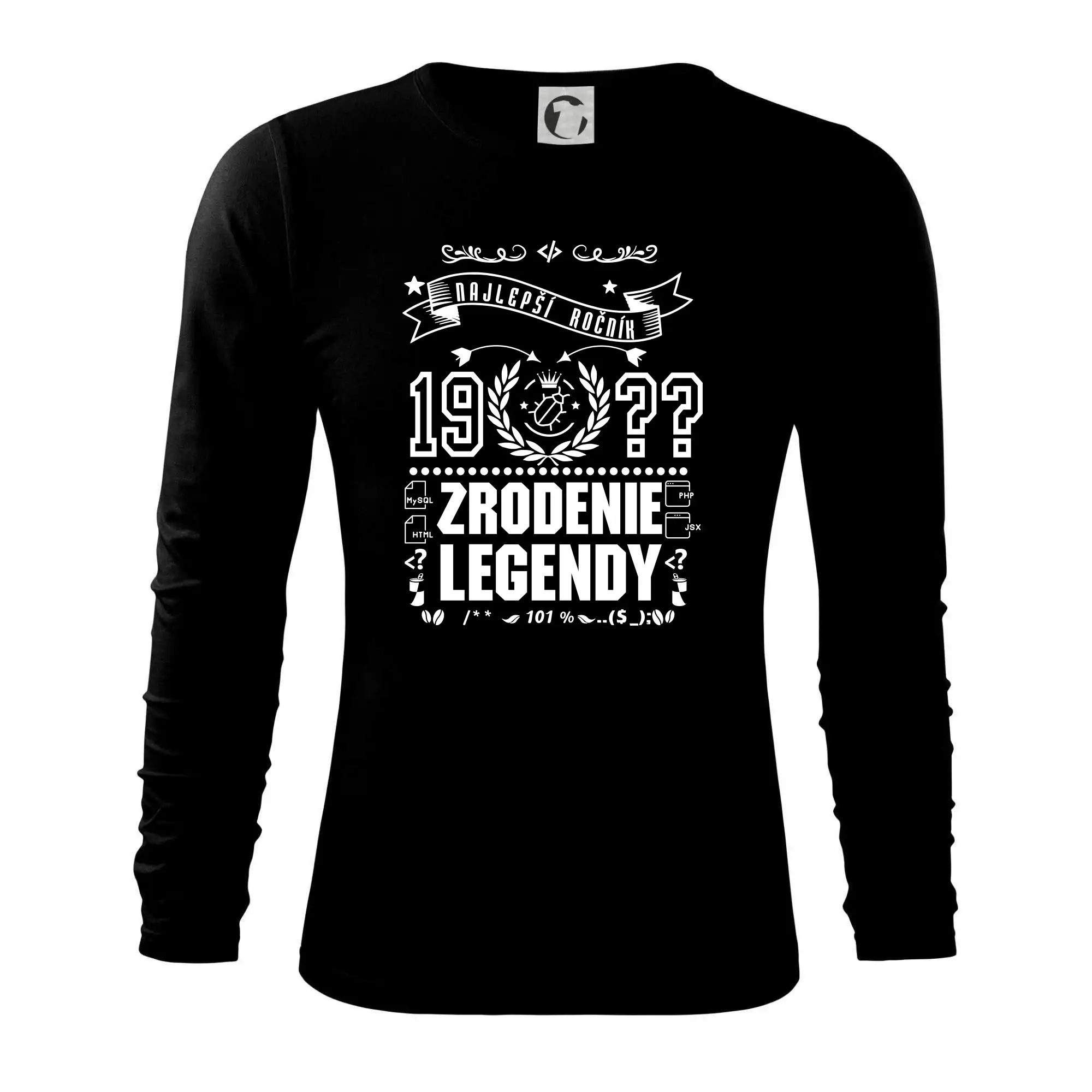 Trička Zrodenie legendy - Zrodenie legendy pre programátora - Tričko s dlhým rukávom FIT-T long sleeve