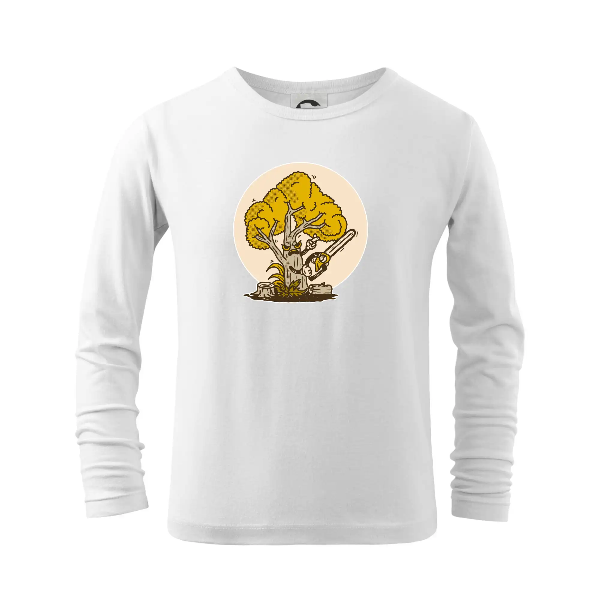 Tričká pre poľovníkov a drevorubačov - Strom drevorubač - Tričko detské Long Sleeve